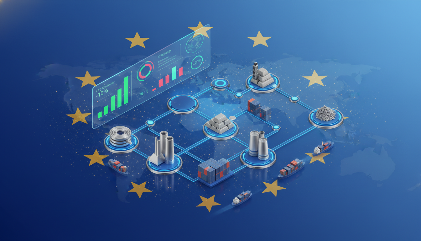 2026年欧盟CBAM“碳关税”扩围在即：涉及钢铝/水泥/化肥供应链的跨境商家如何收集嵌入排放数据、拿到供应商声明并完成申报准备？
