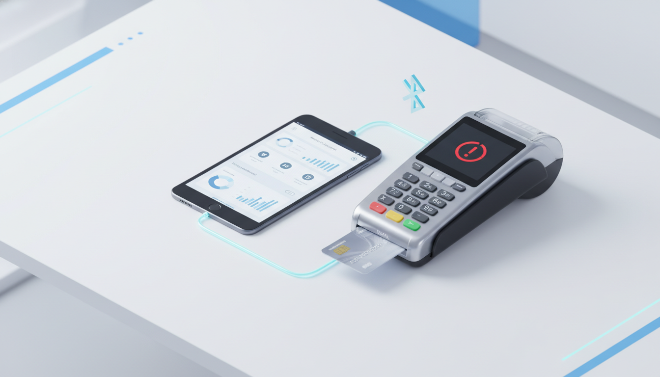 商家助手外接POS机刷银行卡收款提示“交易被拒绝/通讯异常”怎么办？终端参数下载、通道绑定与设备联机排查教程