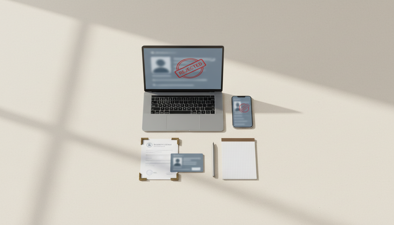 商家助手收款资质审核被驳回怎么处理？营业执照/法人证件拍照规范、经营类目选择与重新提交步骤教程