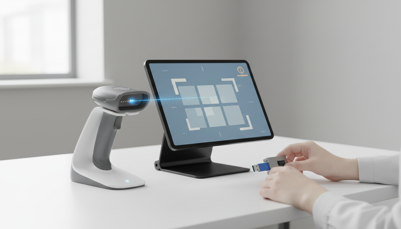 商家助手扫码枪扫微信/支付宝付款码无反应如何解决：HID/串口模式切换、输入焦点与条码识别类型排查教程