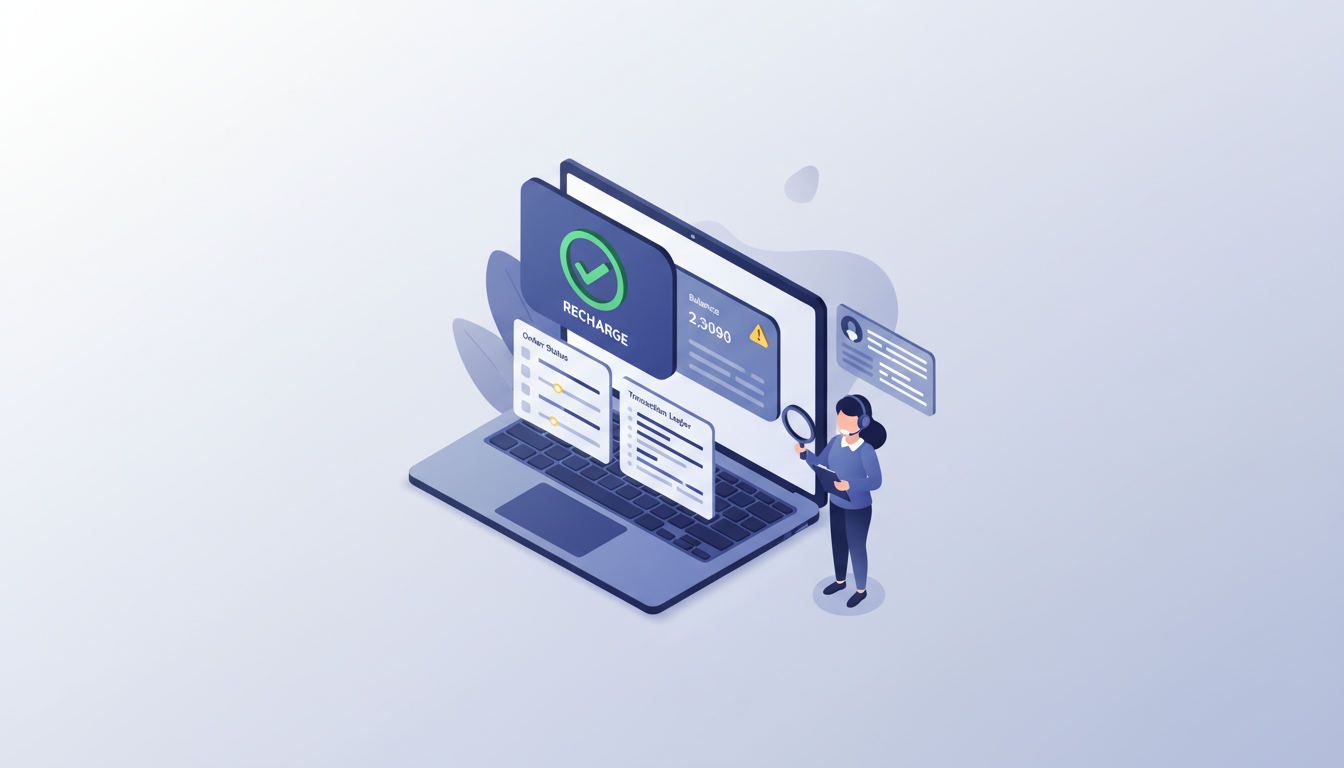 商家助手会员储值充值成功但余额未更新怎么排查：充值订单状态、支付流水核对与手工补录步骤教程