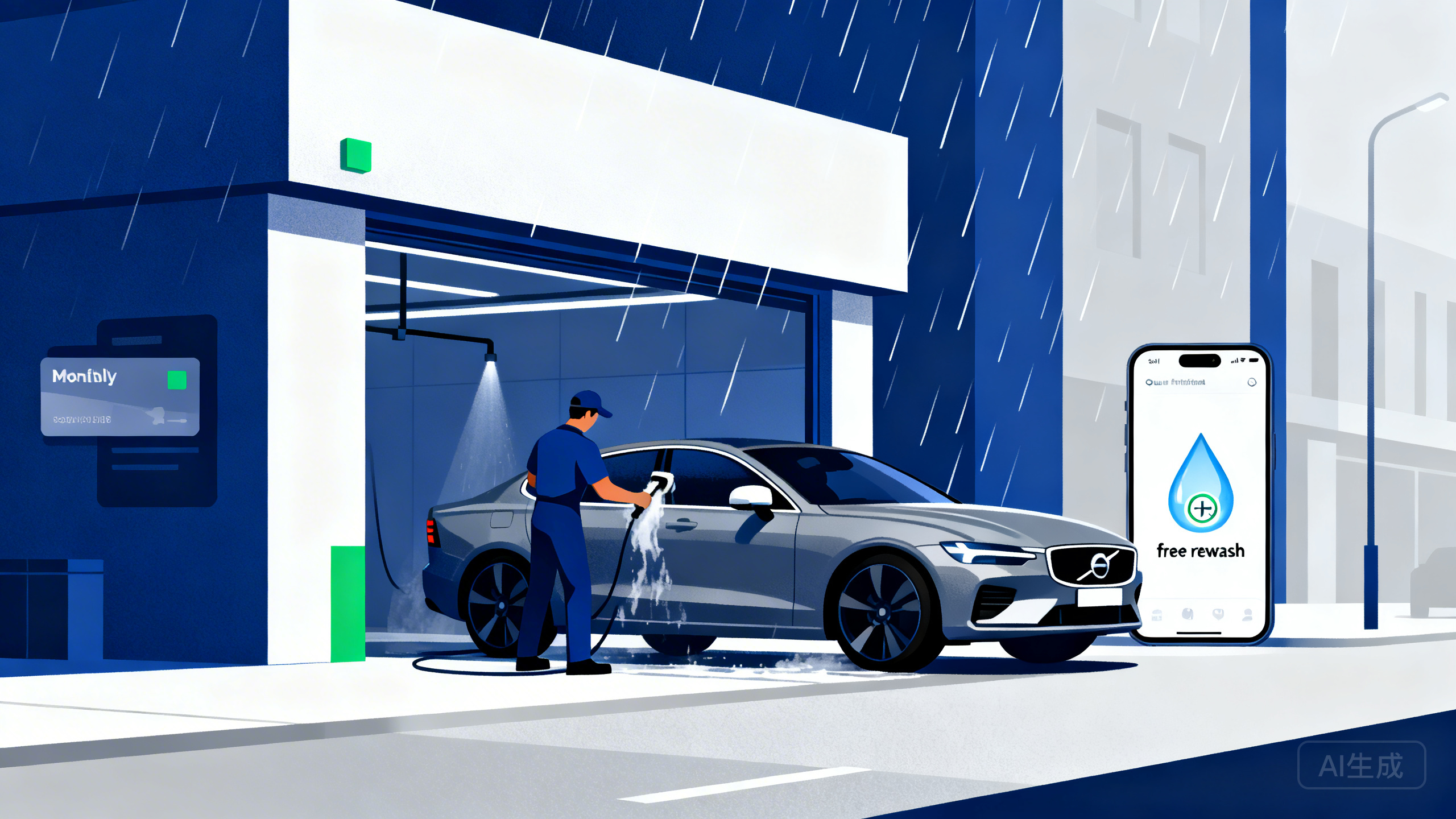 街边洗车店如何用“包月洗车卡+雨天免费补洗承诺+小程序排队提醒”把复购率提升到60%？实战案例复盘