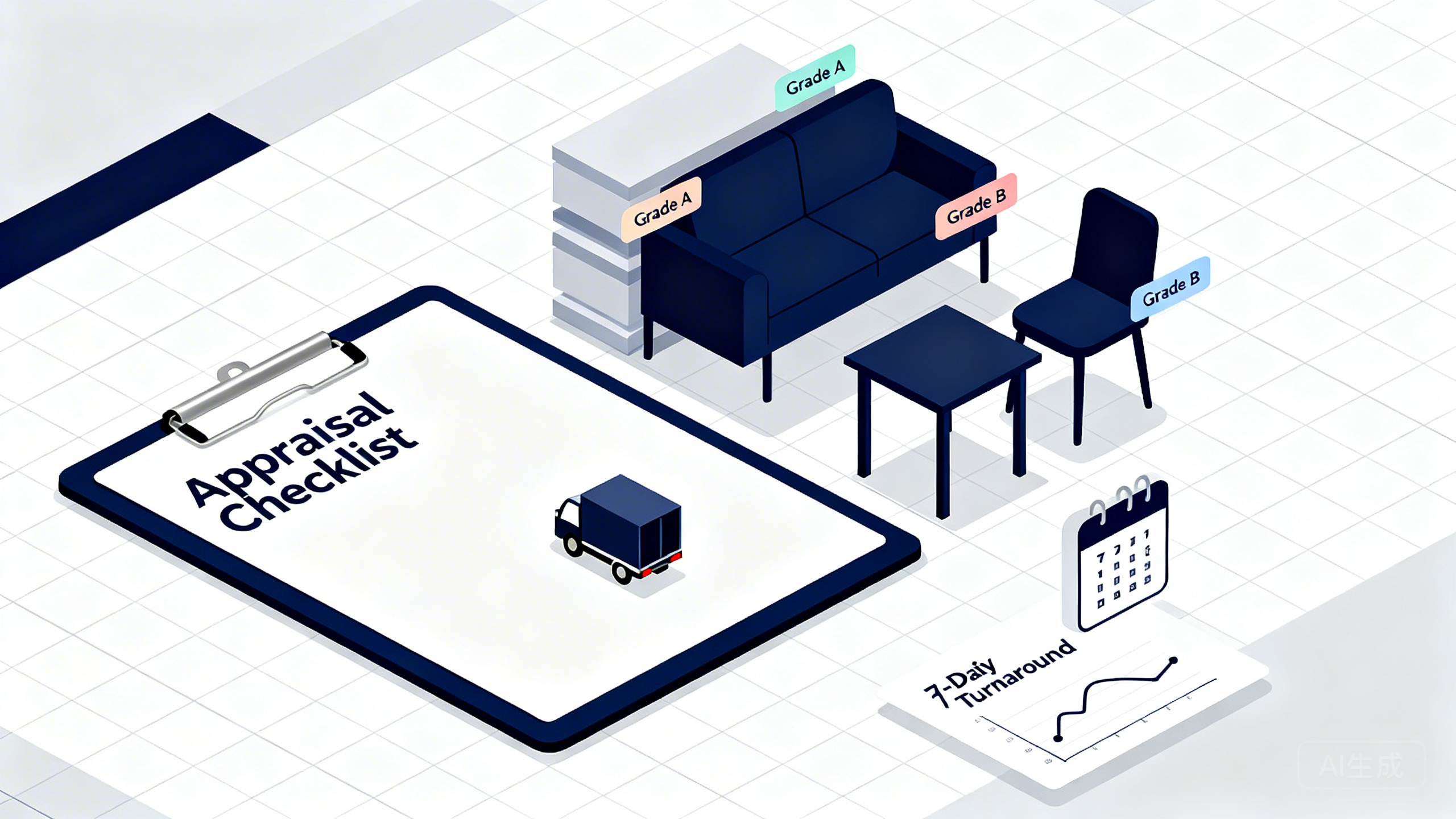 闲鱼同城二手家具回收店案例拆解：用“上门估价表＋搬运外包结算规则＋翻新等级标价”把库存周转压到7天并稳定毛利25%