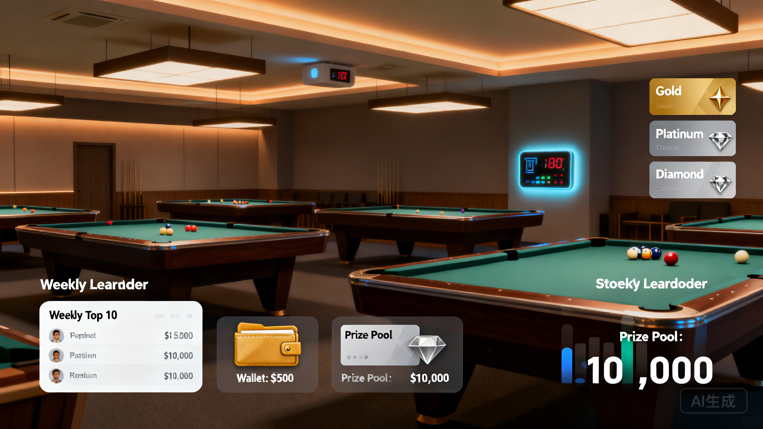 社区台球厅真实经营复盘：用“灯控计时联动＋会员分级储值＋周赛榜单奖金池”把工作日上座率做到65%并稳定月净利2万