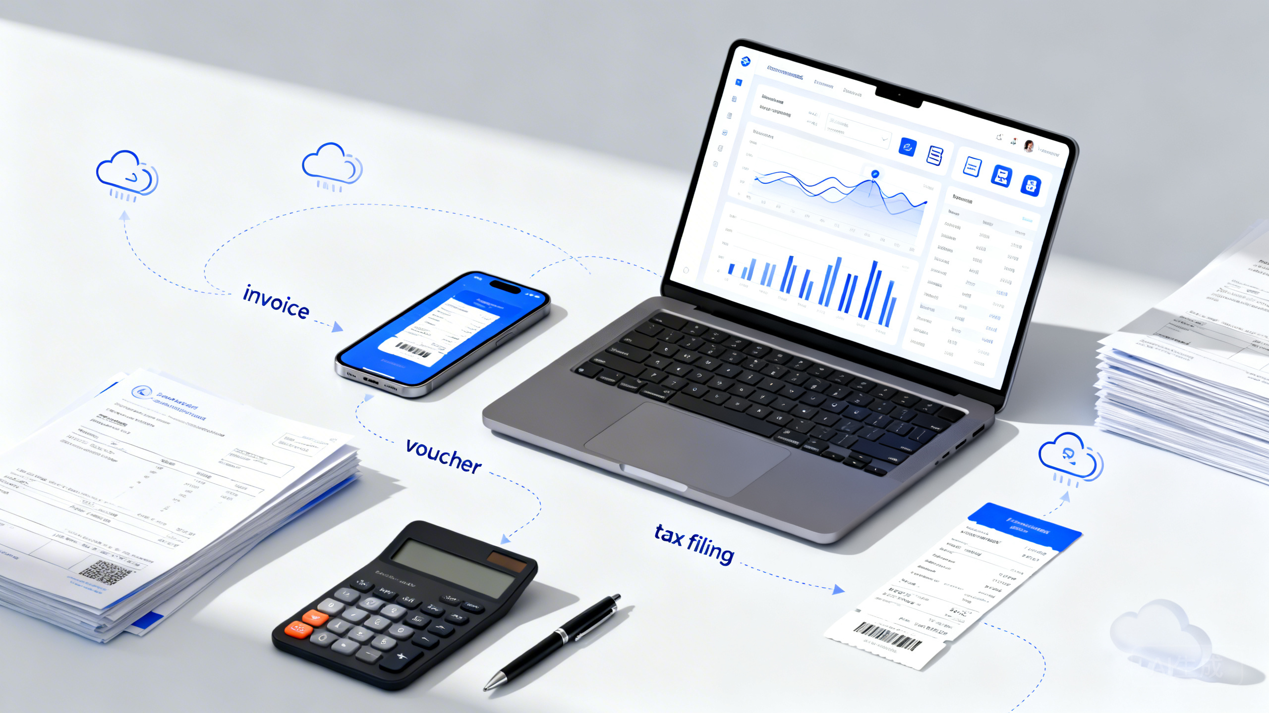 个体户记账报税怎么用工具自动化？进项取票、自动生成凭证到季度申报全流程教程（金蝶云·星辰/畅捷通好会计/用友T+）