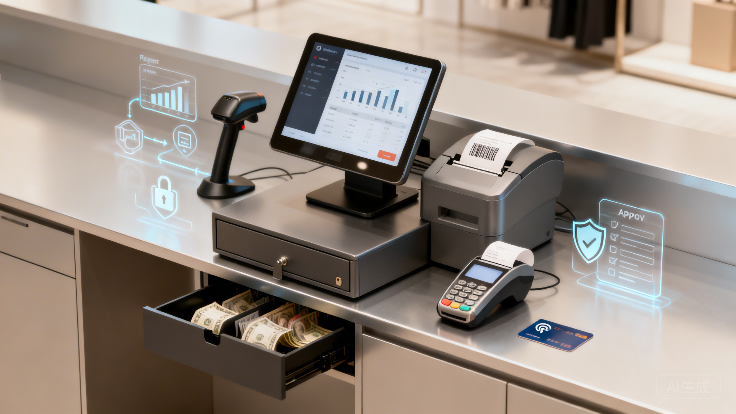 实体店收银系统怎么选不踩坑？POS硬件清单、支付通道费率对比、数据权限与上线验收流程一篇搞定