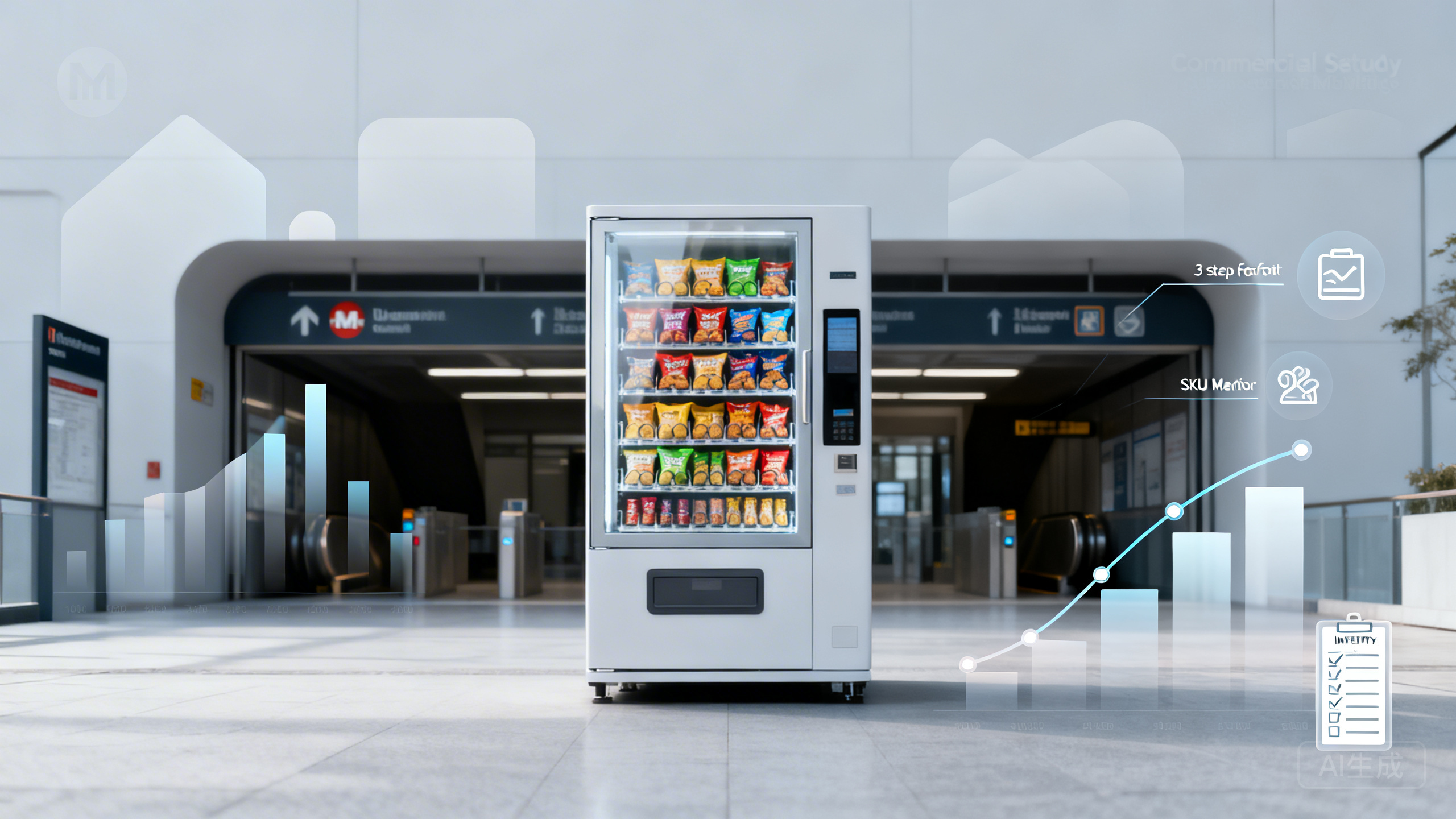 地铁口无人零食柜投放实战：用“点位客流三段测算＋SKU毛利分层＋周转盘点防损表”把单柜日销做到500元并把丢失率压到0.5%