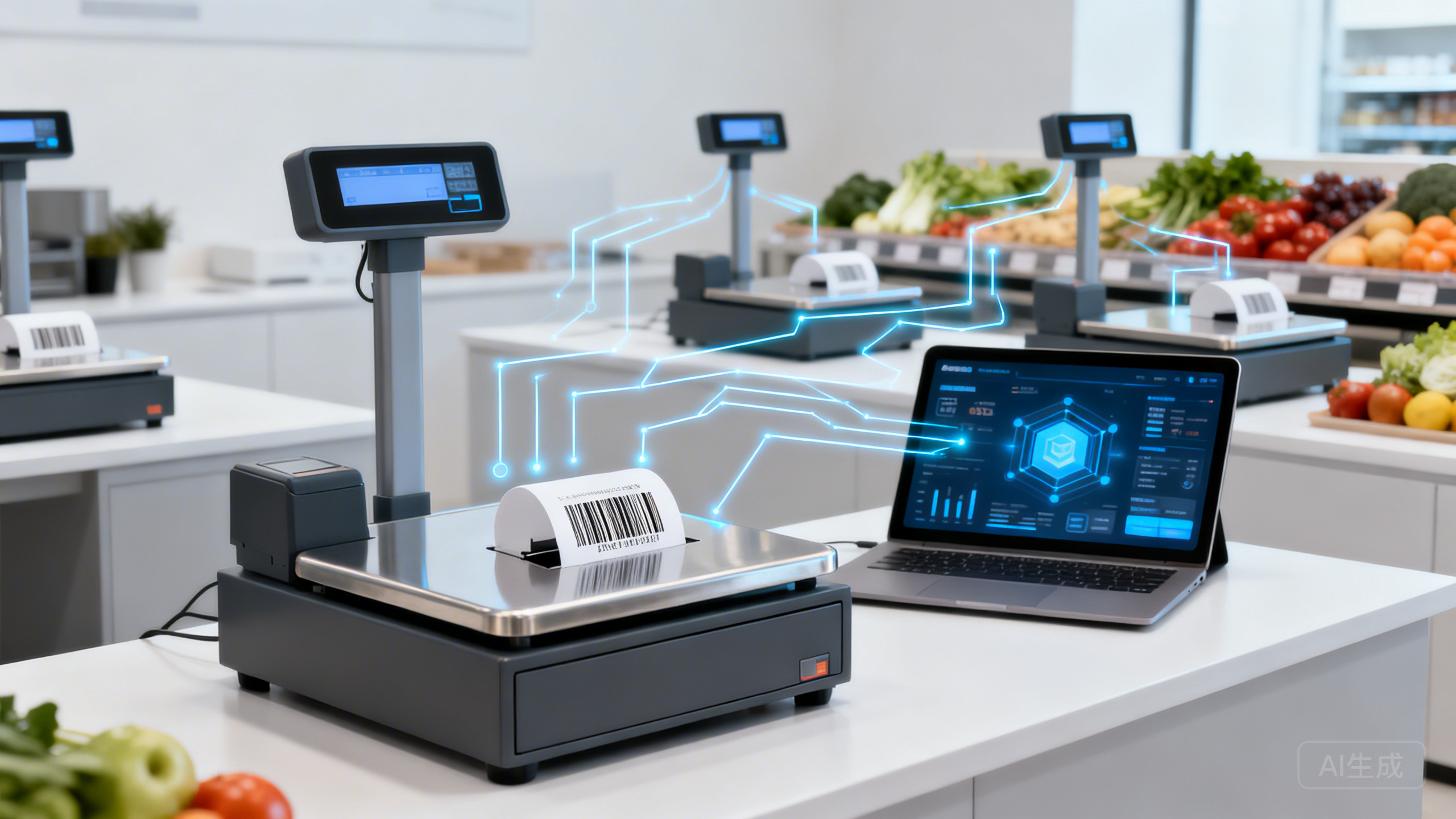 生鲜门店电子秤如何联网统一管价？称重条码自动出价、标签模板与价格一键下发配置教程（寺冈/顶尖/梅特勒托利多）
