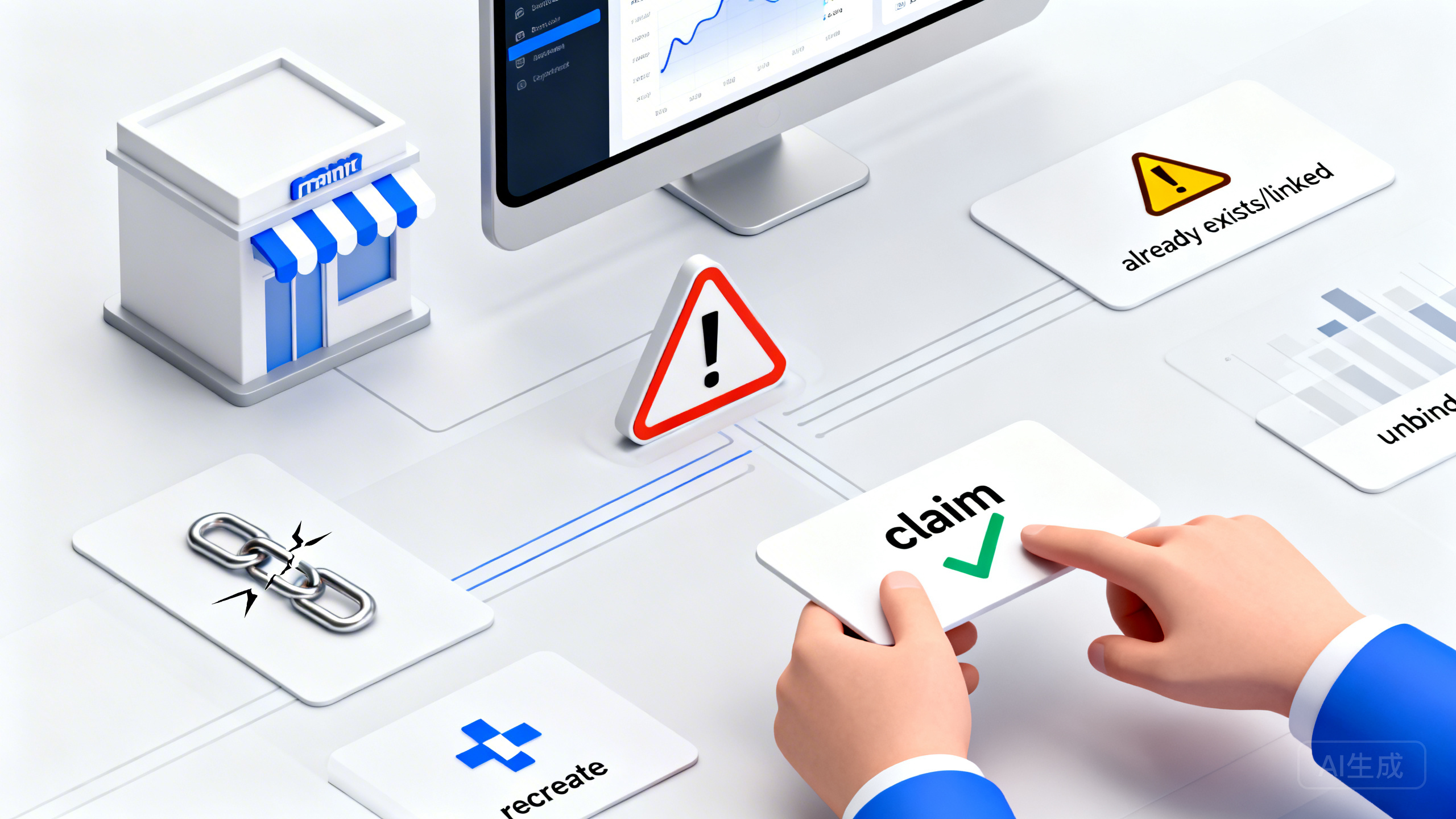 商家助手添加门店时提示“门店已存在/已被绑定”怎么解决？门店认领、解绑申请与重新创建操作教程