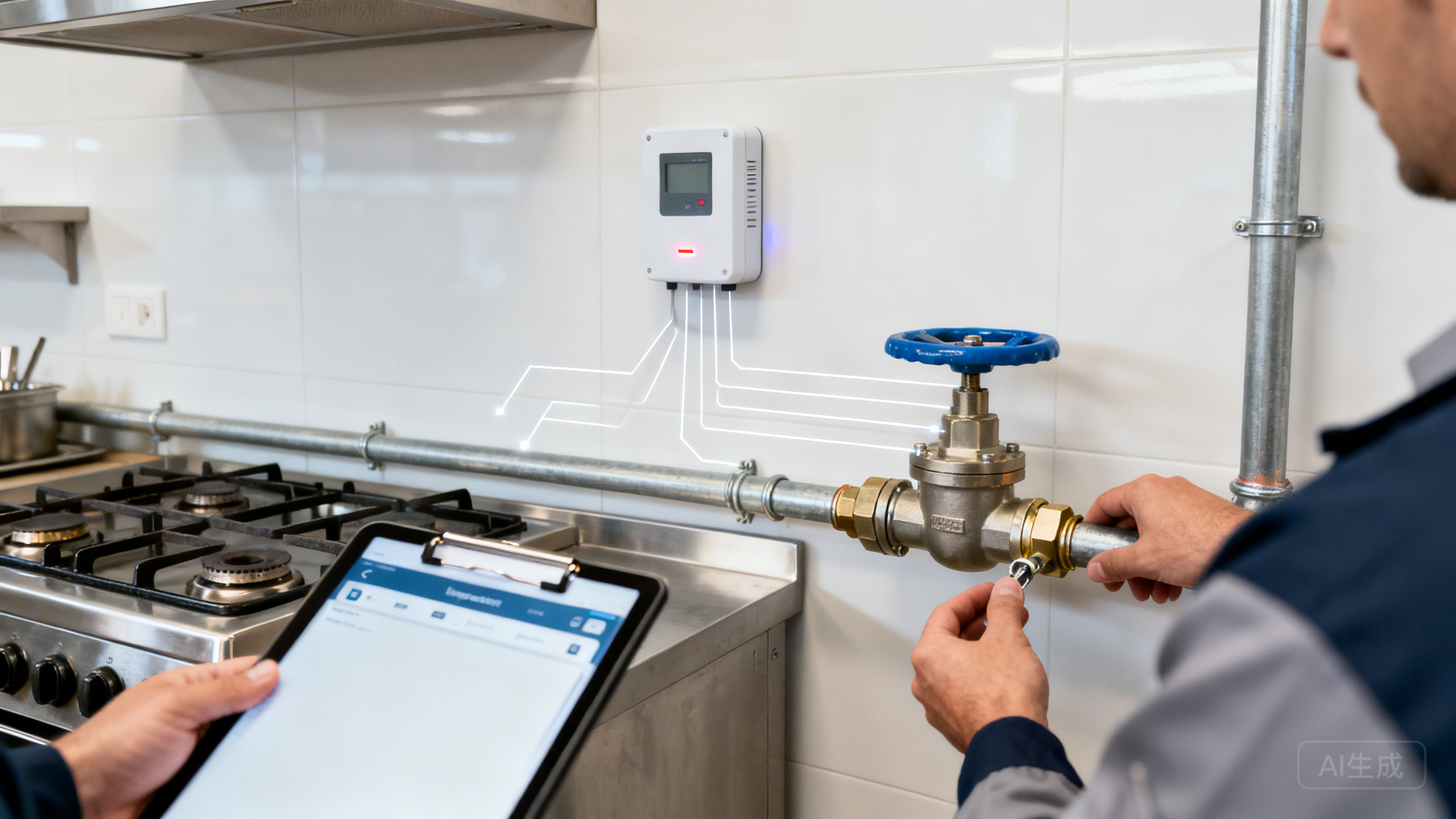 2026年多地餐饮燃气安全“报警器+自动切断阀”联网验收启动：小餐馆如何选型安装、留存检测报告并通过复查不被停业整改？