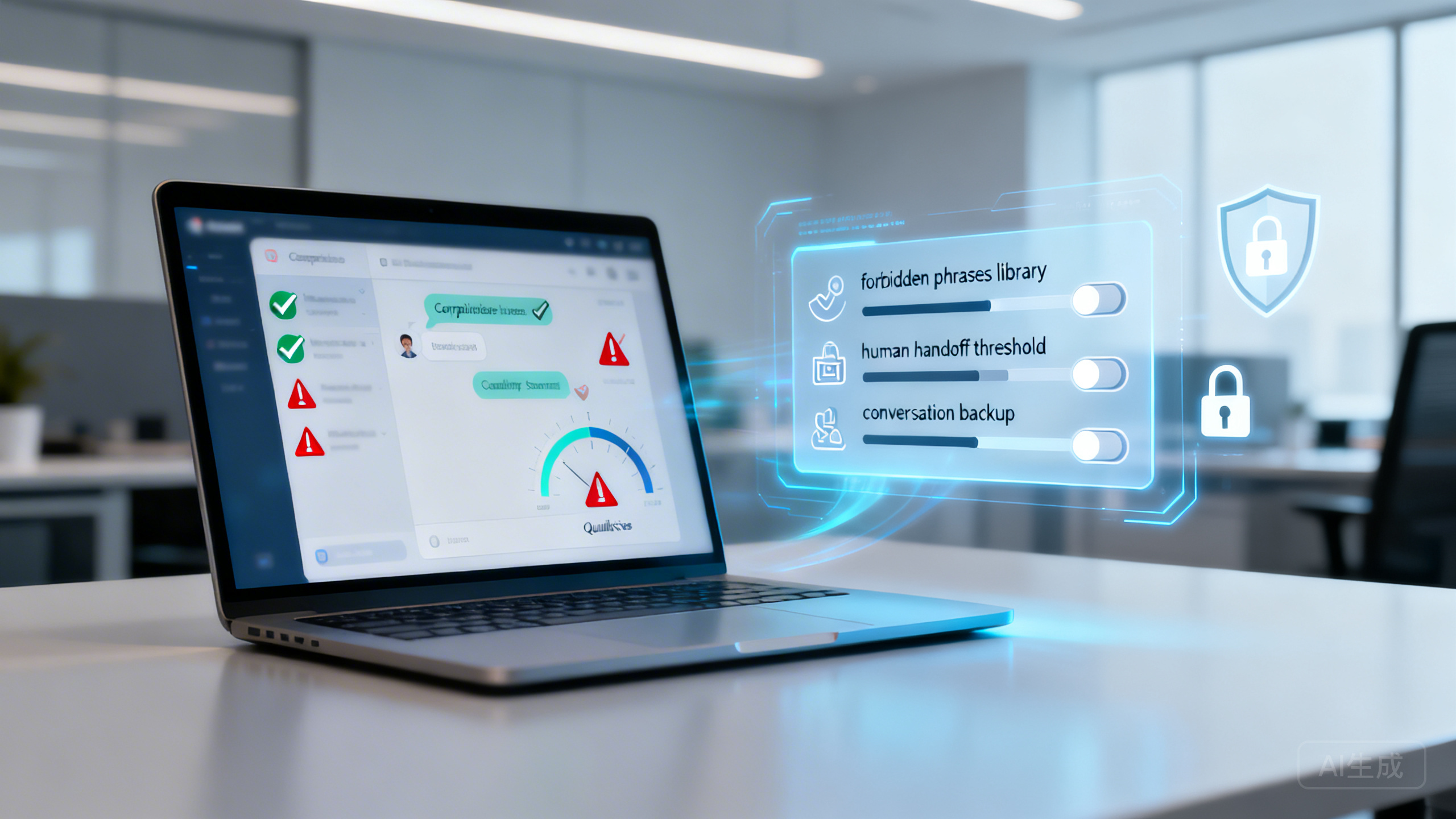 2026年电商平台启用“智能客服质检”新规则：商家如何配置禁用话术库、转人工阈值与对话备份，避免自动回复违规扣分？