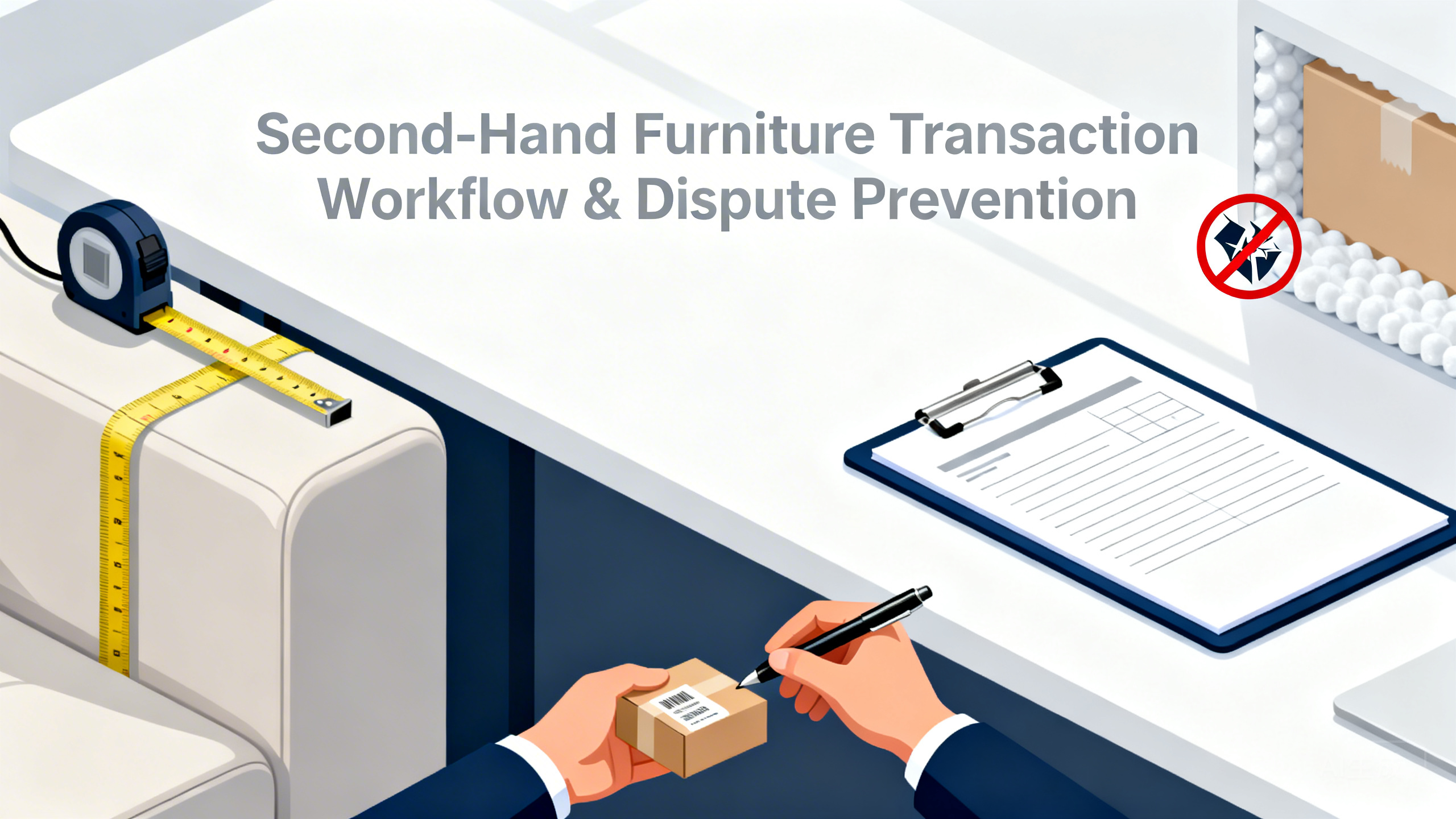 闲鱼同城二手家具交易怎么避免“尺寸不符＋运费扯皮＋到货破损”：用“上门测量确认单＋搬运交接签收单＋责任划分话术卡”把退货与差评压下去