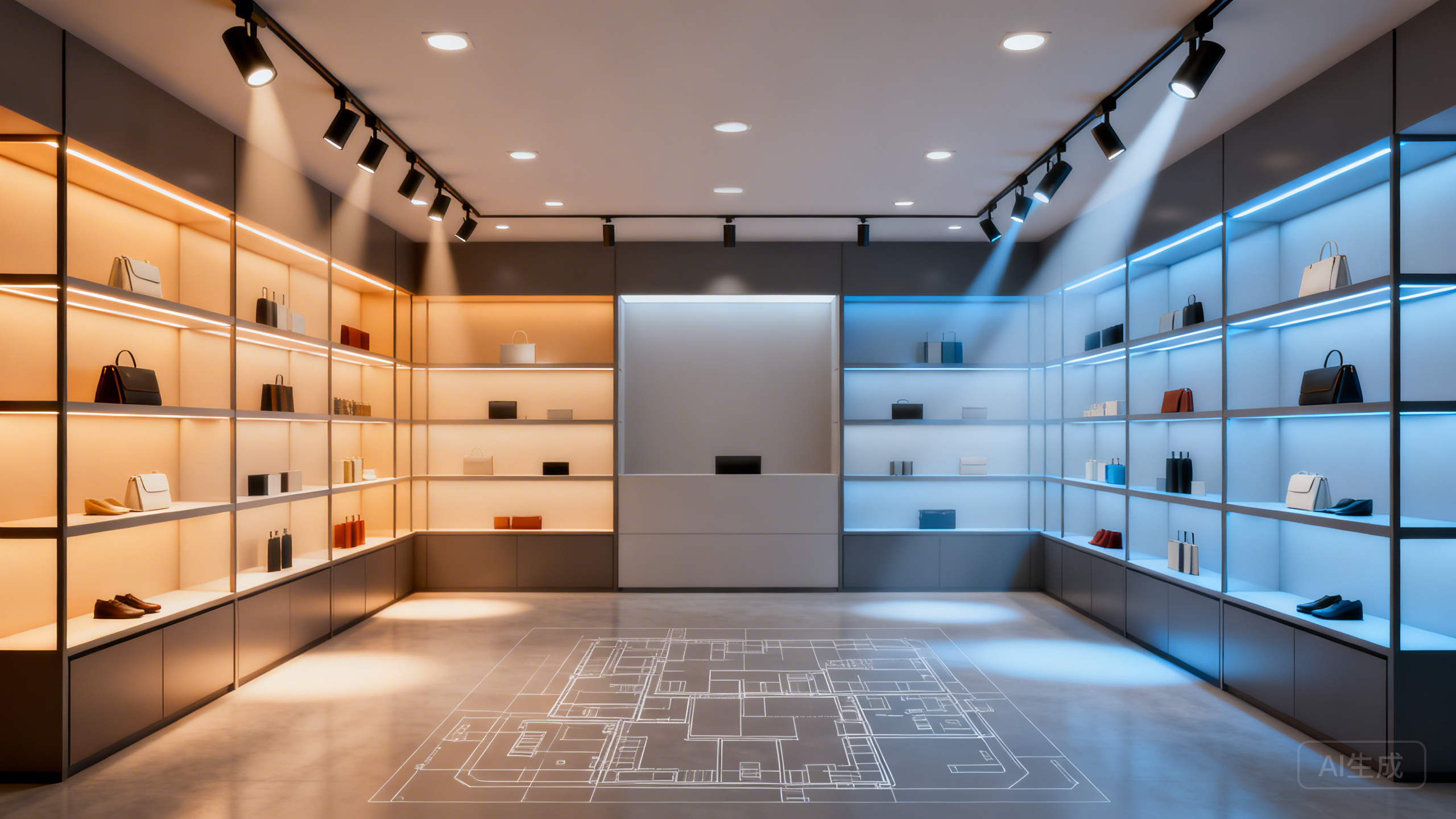 实体店灯光照明怎么优化更好卖？色温/照度/显色指数配置＋货架分区打光方案＋电费回本测算表