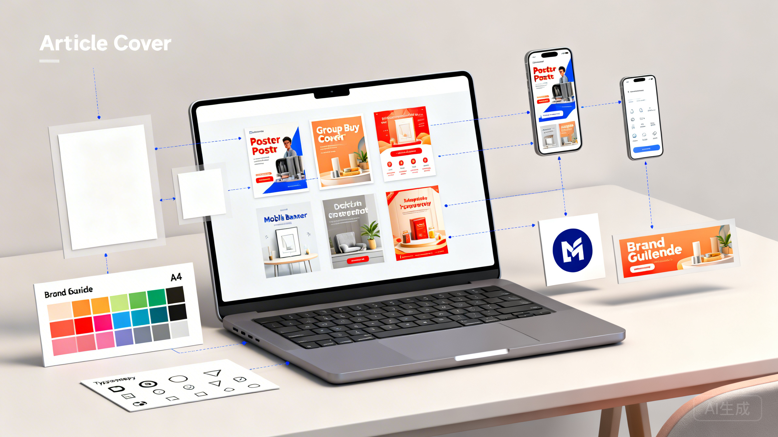 商家活动海报与团购封面怎么批量制作？Canva可画/创客贴/稿定设计 模板套用、品牌规范锁定与多尺寸一键导出教程