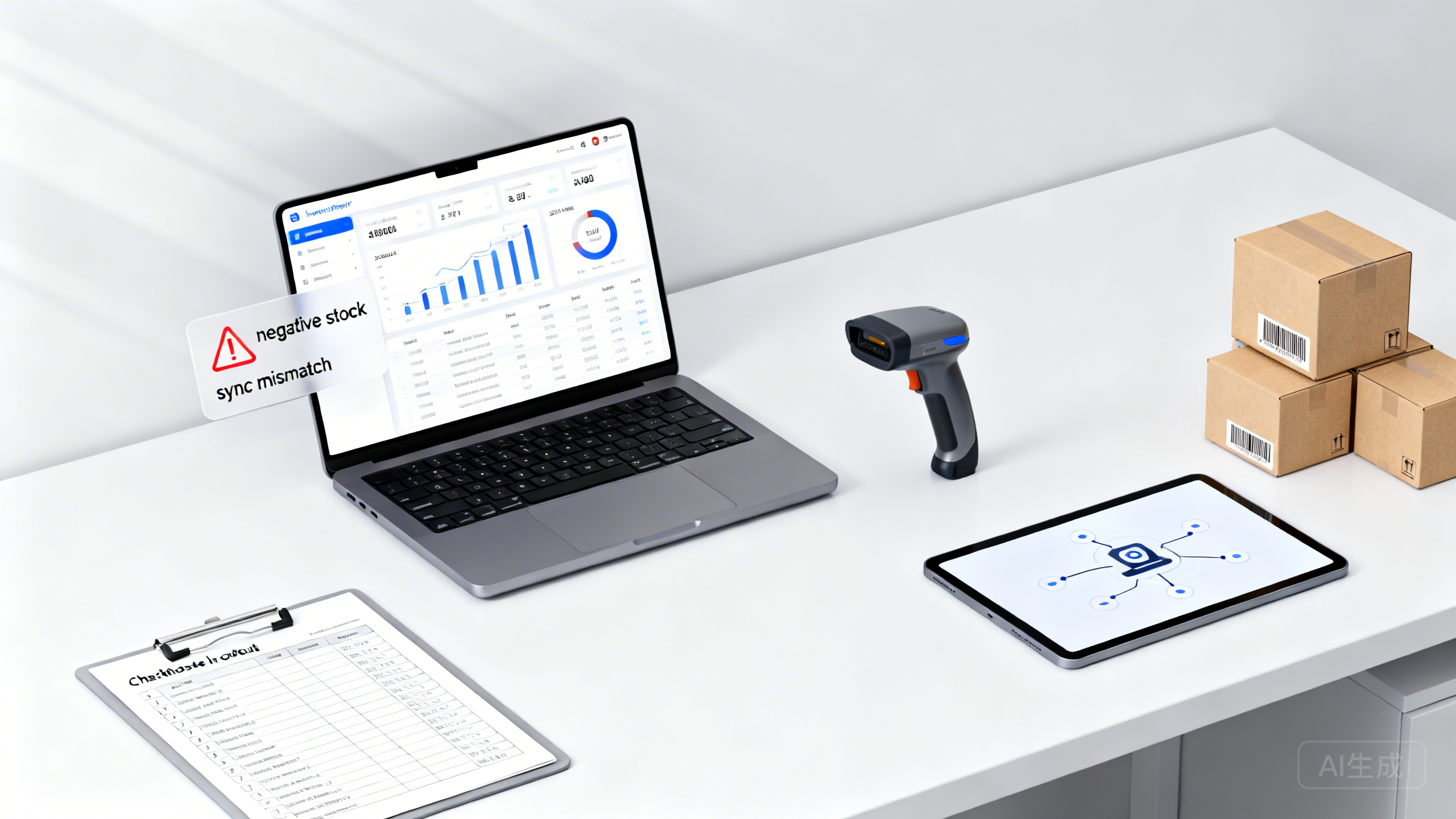 商家助手库存数量异常（负库存/库存不同步）怎么解决？出入库记录核对、盘点重算与多门店同步修复教程