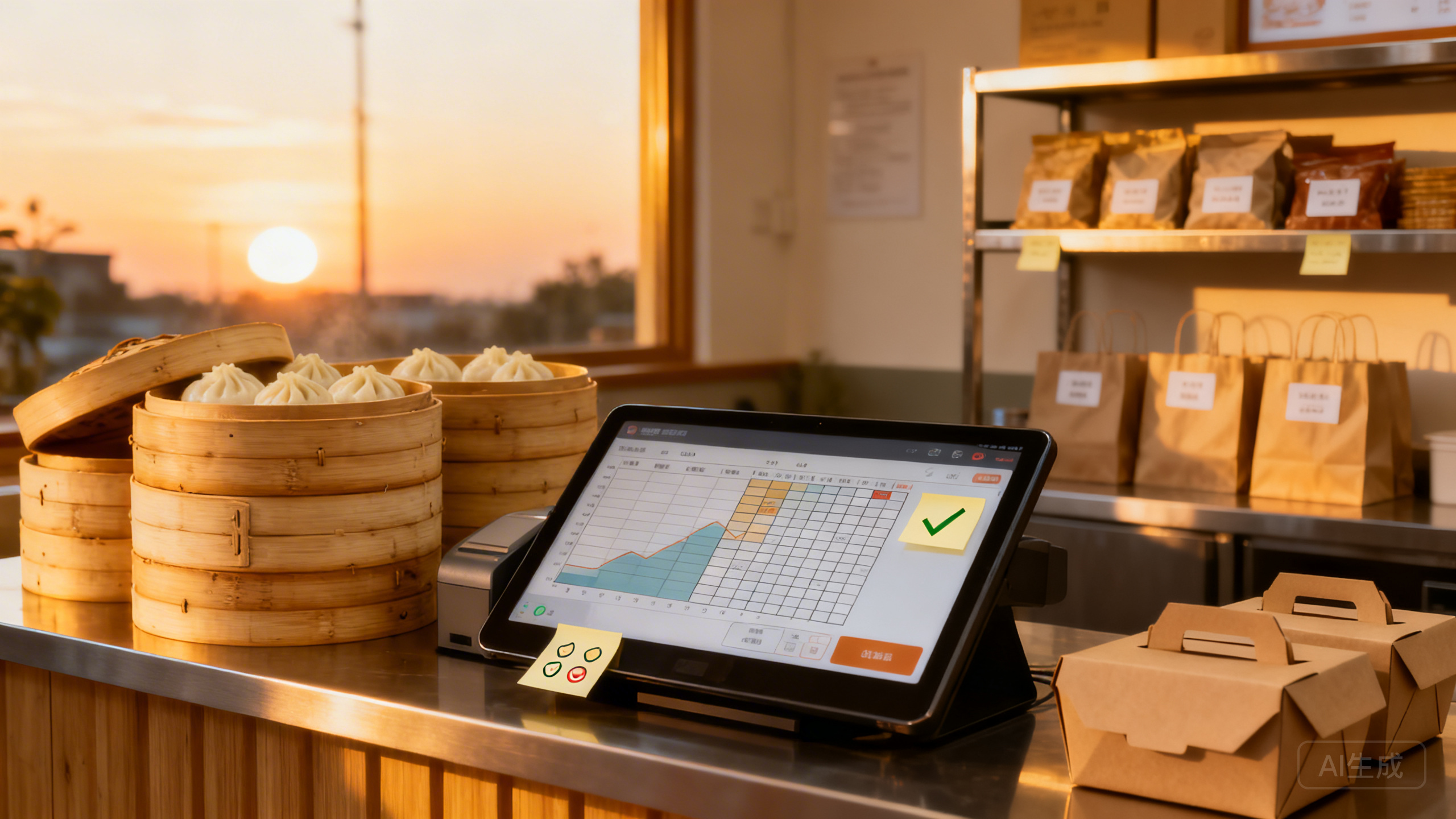社区早餐包子铺如何解决“早高峰出餐慢＋错单漏单＋尾货浪费”：用“前一晚预点单＋蒸笼批次产能表＋闭店尾货打包清零规则”把翻台效率提上来