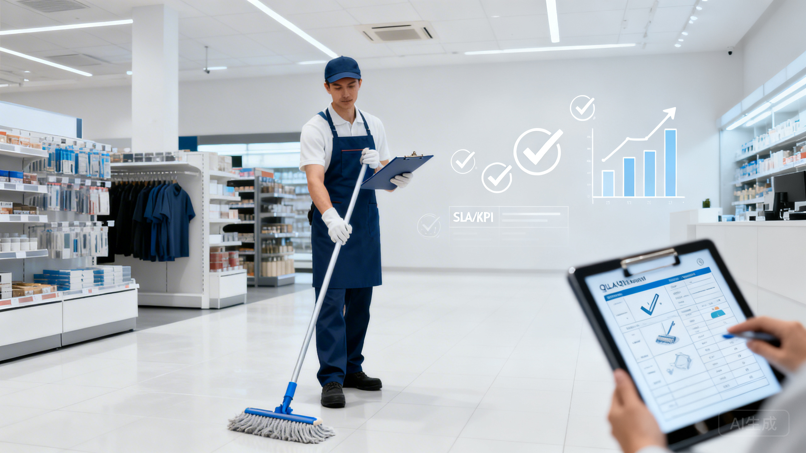 门店保洁外包如何管好：清洁SLA指标设定、现场验收标准与扣款结算规则一篇讲透
