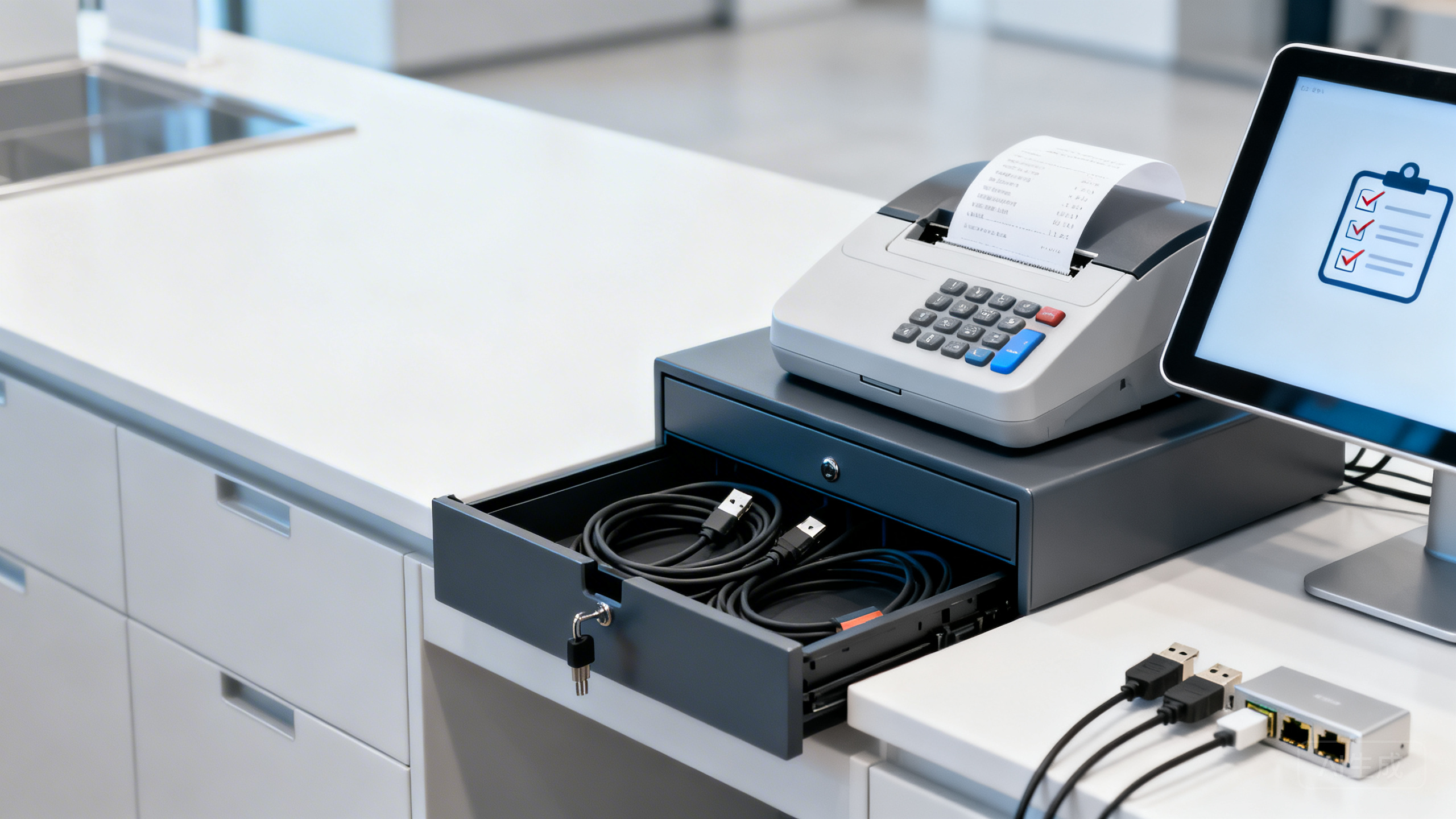 商家助手钱箱不自动弹开怎么办？开钱箱触发规则、小票机接口设置与线路连接排查教程