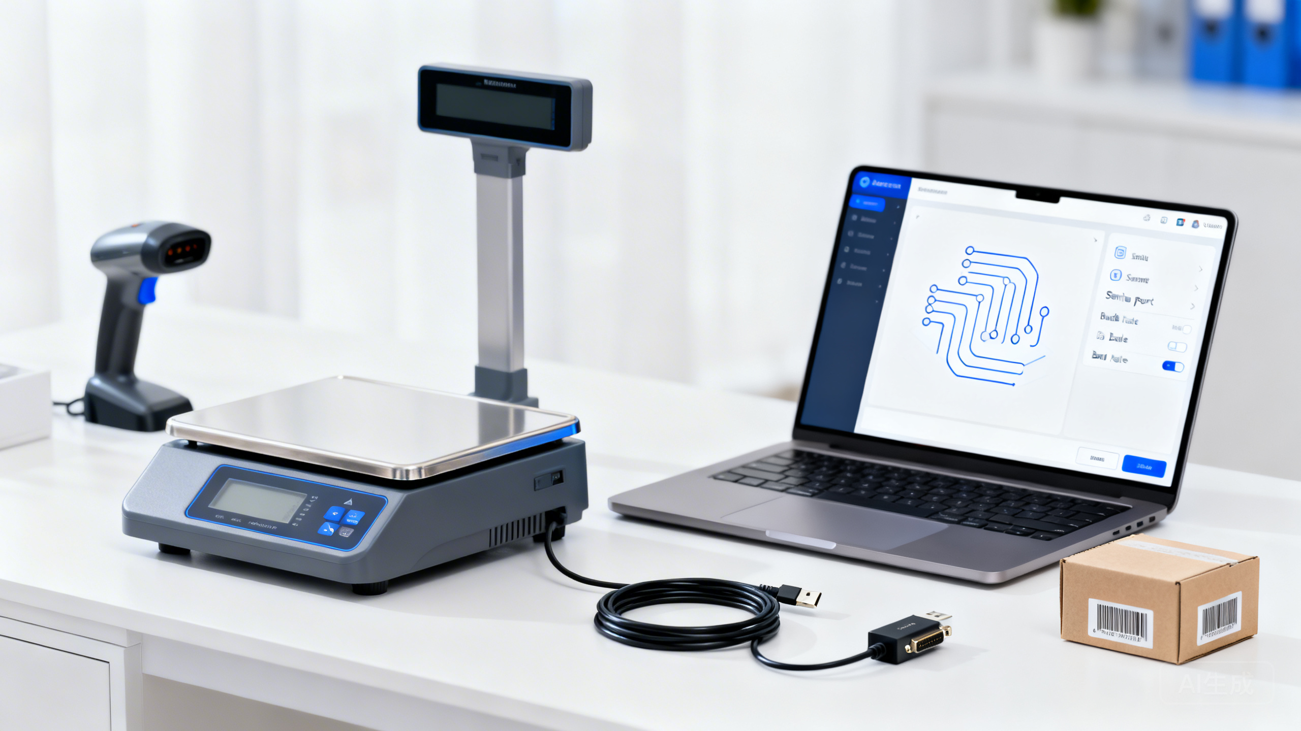 商家助手电子秤称重不更新/重量为0怎么处理：串口波特率设置、驱动识别与称重商品联动配置步骤