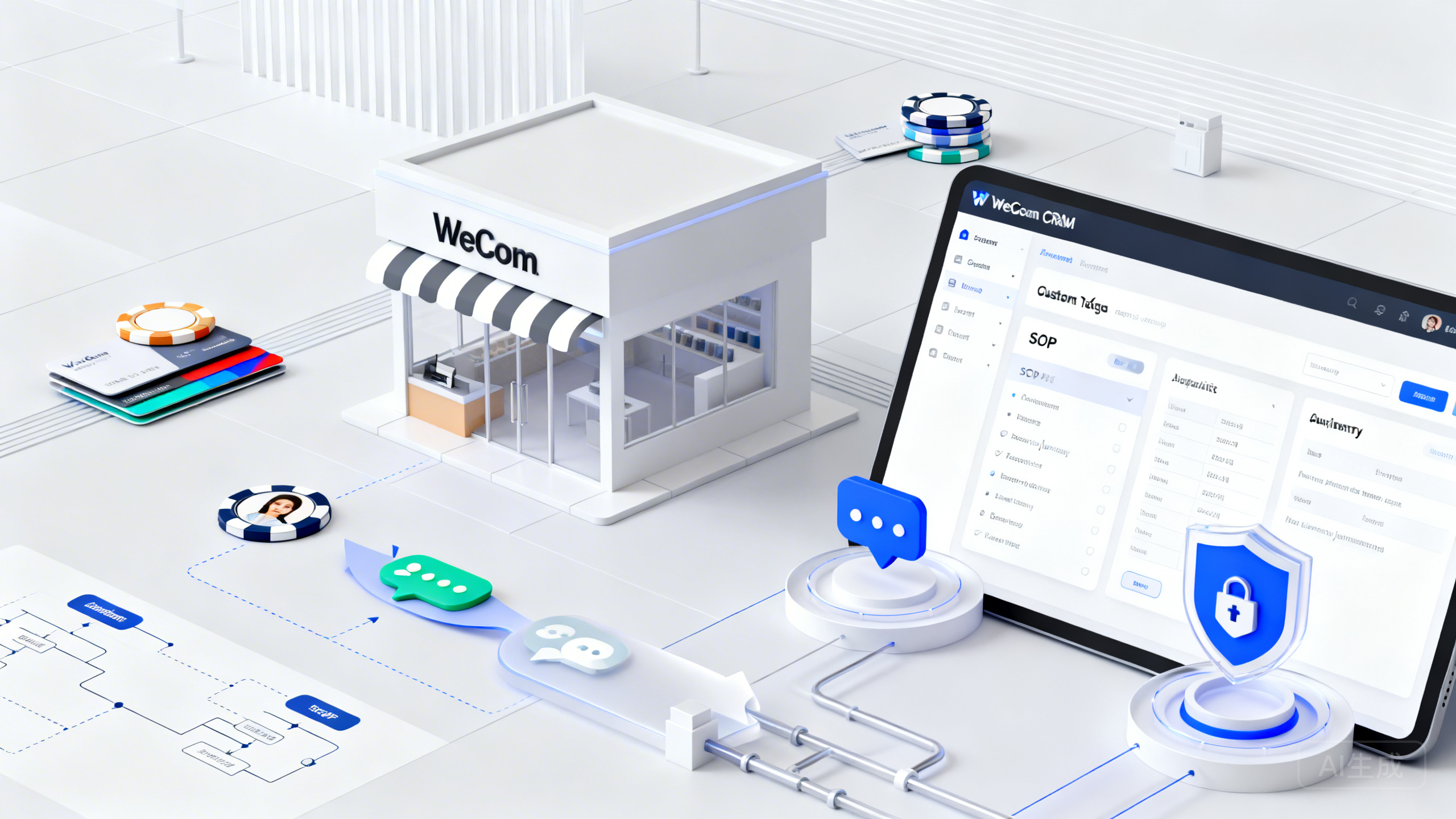 企业微信私域 SCRM 如何落地到门店？微伴助手/尘锋 客户标签分层、群运营 SOP 自动化与离职客户继承配置教程