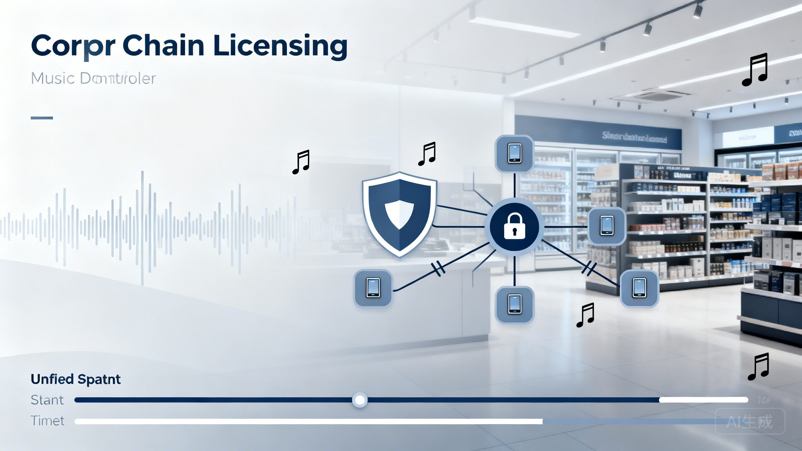 连锁门店商用背景音乐如何合规上线？QQ音乐商用版/网易云音乐商用 版权授权开通、分店设备绑定与定时歌单统一播控教程