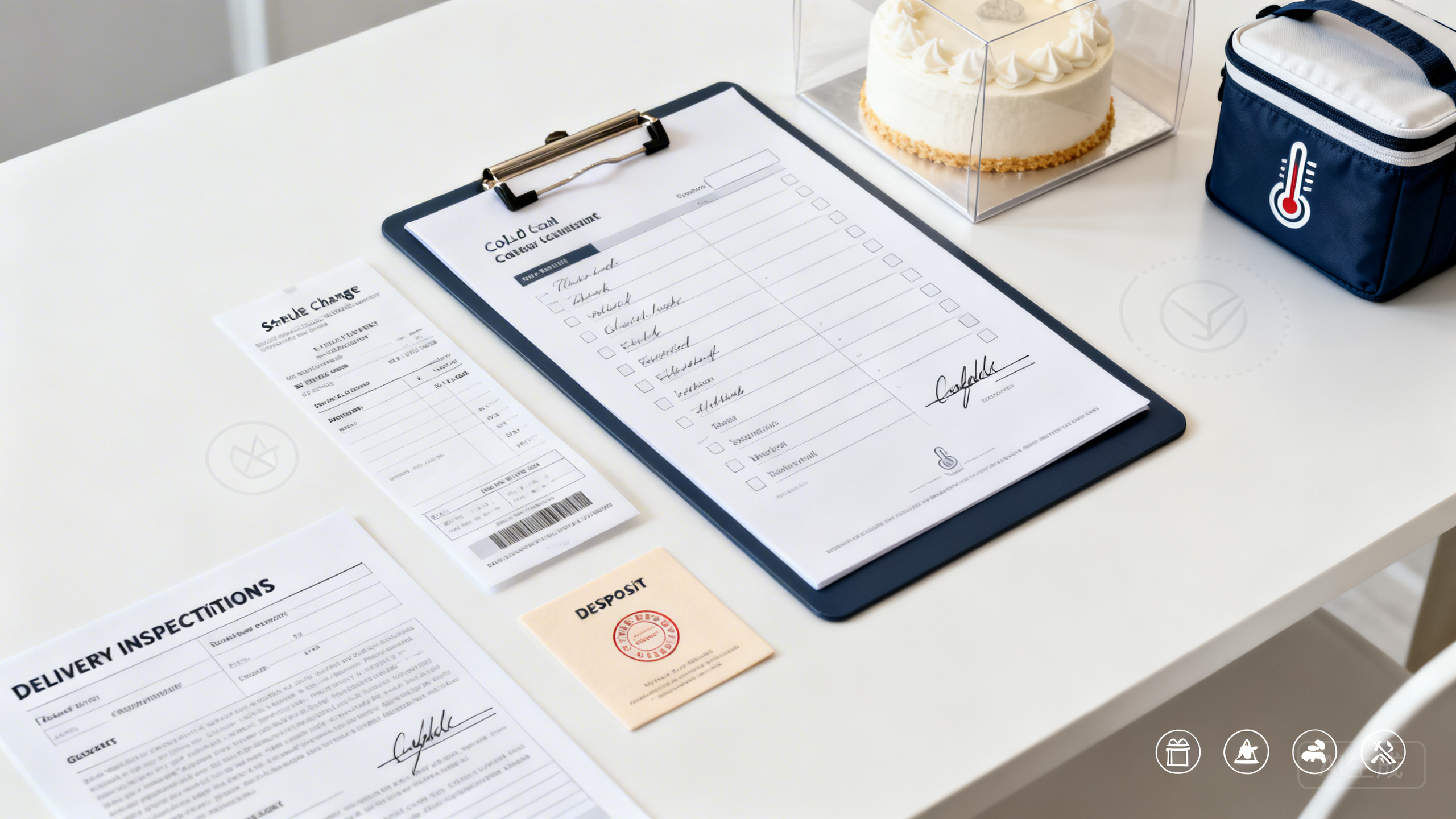 私房定制蛋糕接单老踩坑（爽约不取、口味不符、配送塌陷）怎么管：口味配方确认回执＋定金改期条款＋冷链交付验收单三件套