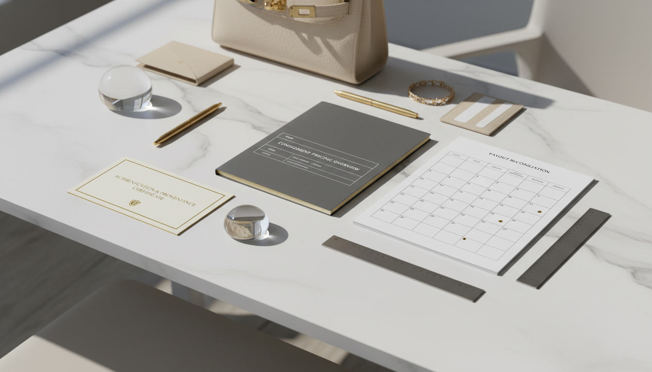 二手奢侈品寄卖店最难谈清的三笔账（真伪、定价、回款）：鉴定溯源卡＋委托寄卖价单＋回款日对账表