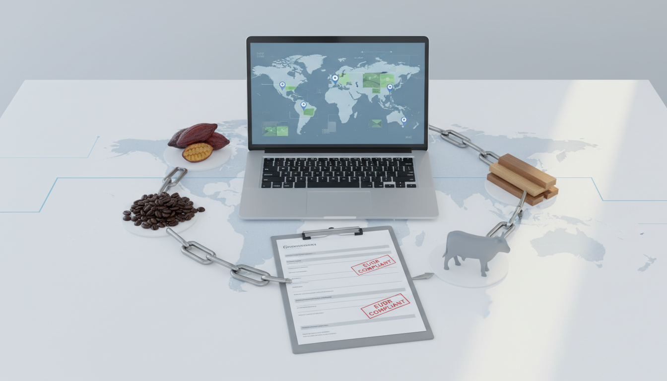 2026年欧盟EUDR反森林砍伐法规执行在即：咖啡/可可/牛肉/木制品卖家如何完成供应链尽职调查、地块坐标证明与合规声明提交？
