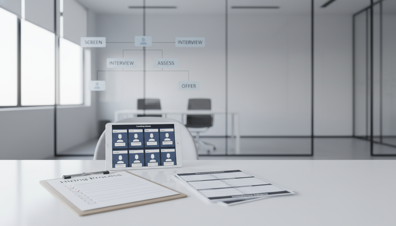 实体店招聘与面试怎么做更高效：岗位画像、结构化面试题库与试岗考核淘汰流程模板