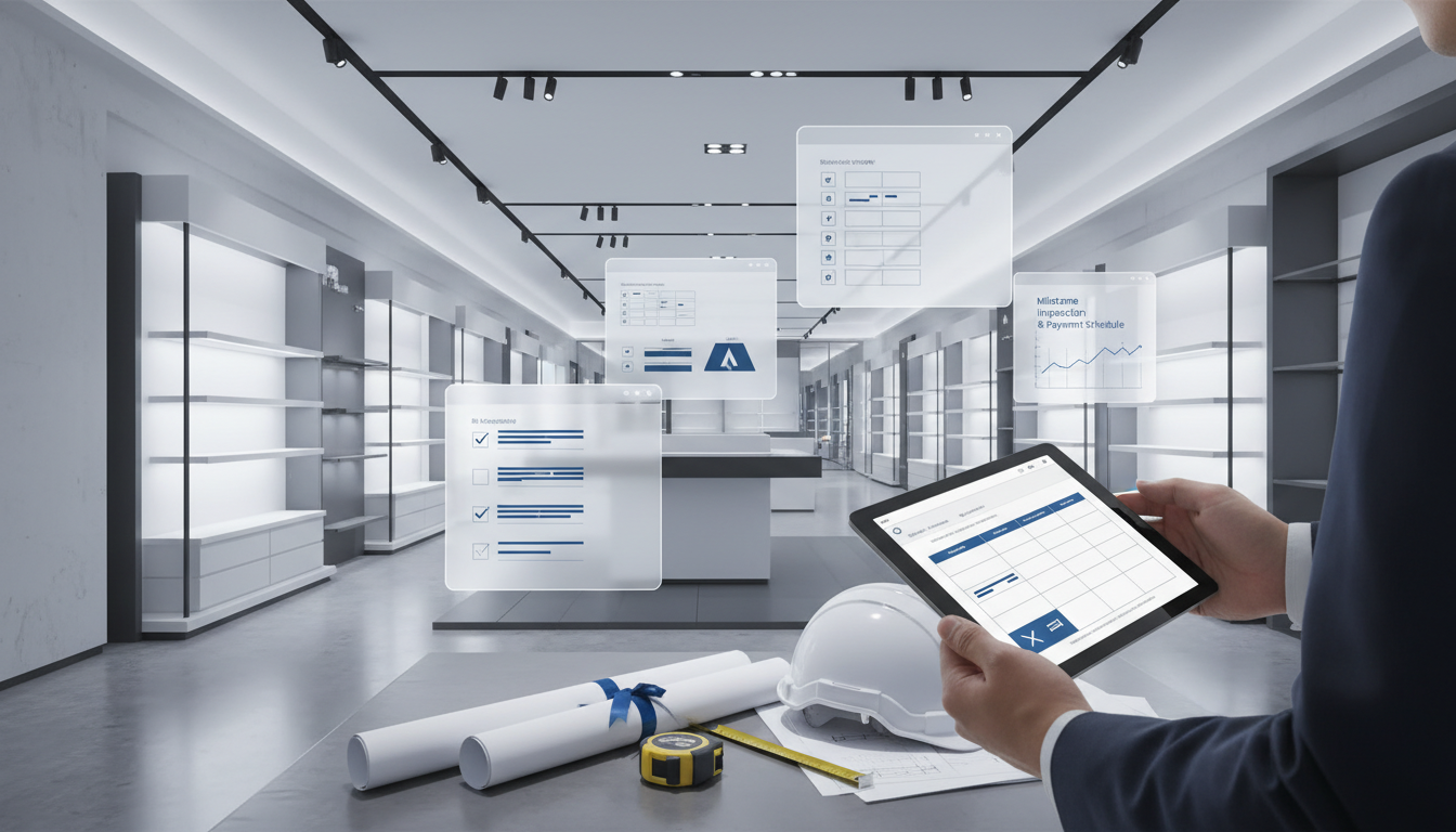 门店装修被拖工期、材料偷换、增项加钱怎么办：用《工程量清单》《材料品牌锁定表》《节点验收付款表》把预算和交付卡死