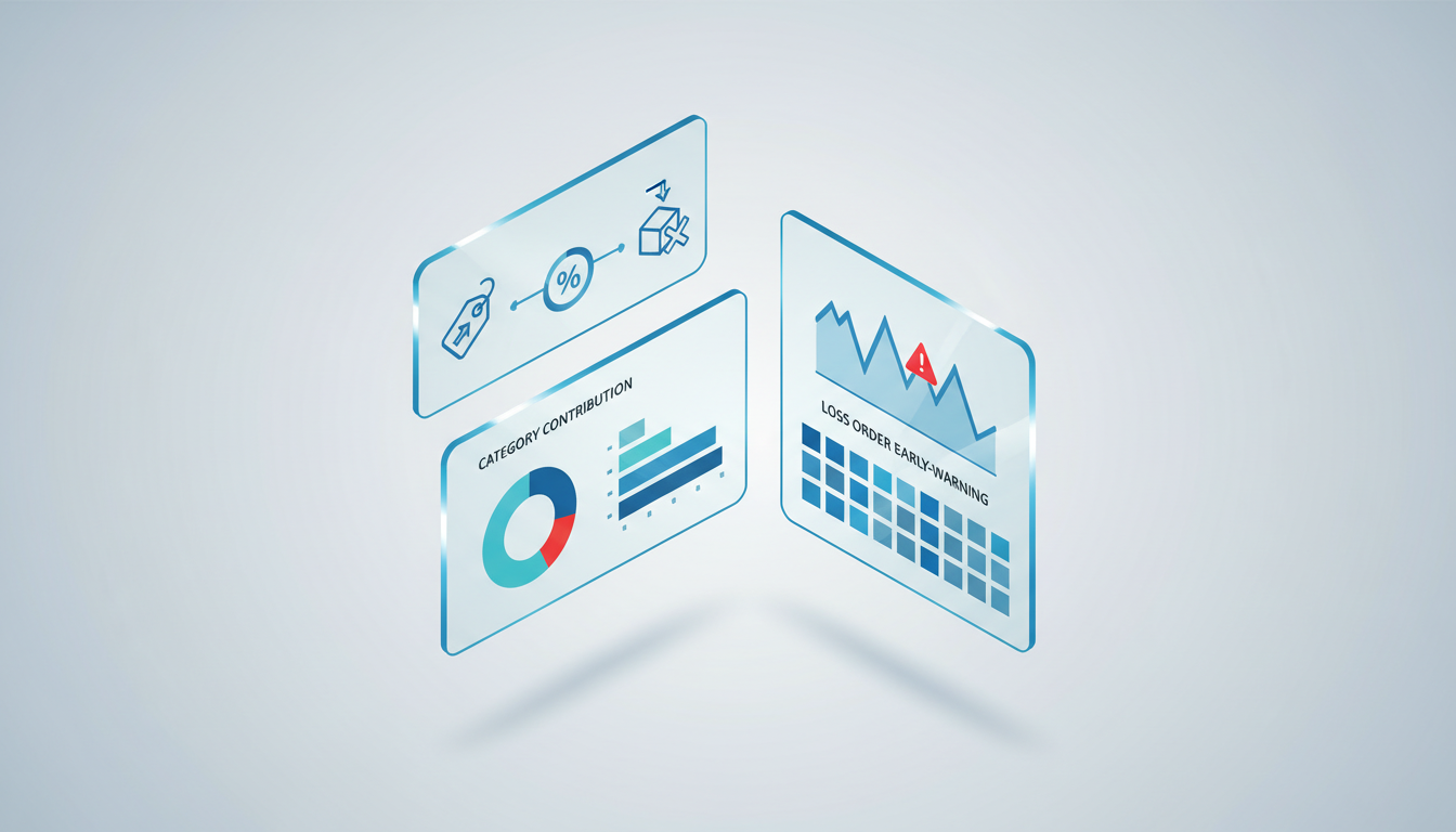 门店毛利管控怎么落地：价签-折扣-退货三口径对齐、品类贡献度分析与亏损订单预警看板搭建