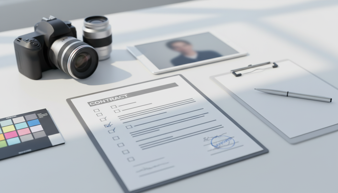 人像写真馆订单纠纷怎么防：修图不满意反复返工、肖像权授权被撤回、尾款迟付——用《修图版本确认单》《肖像授权与隐私约定》《成片交付结算签收单》把需求和回款锁死