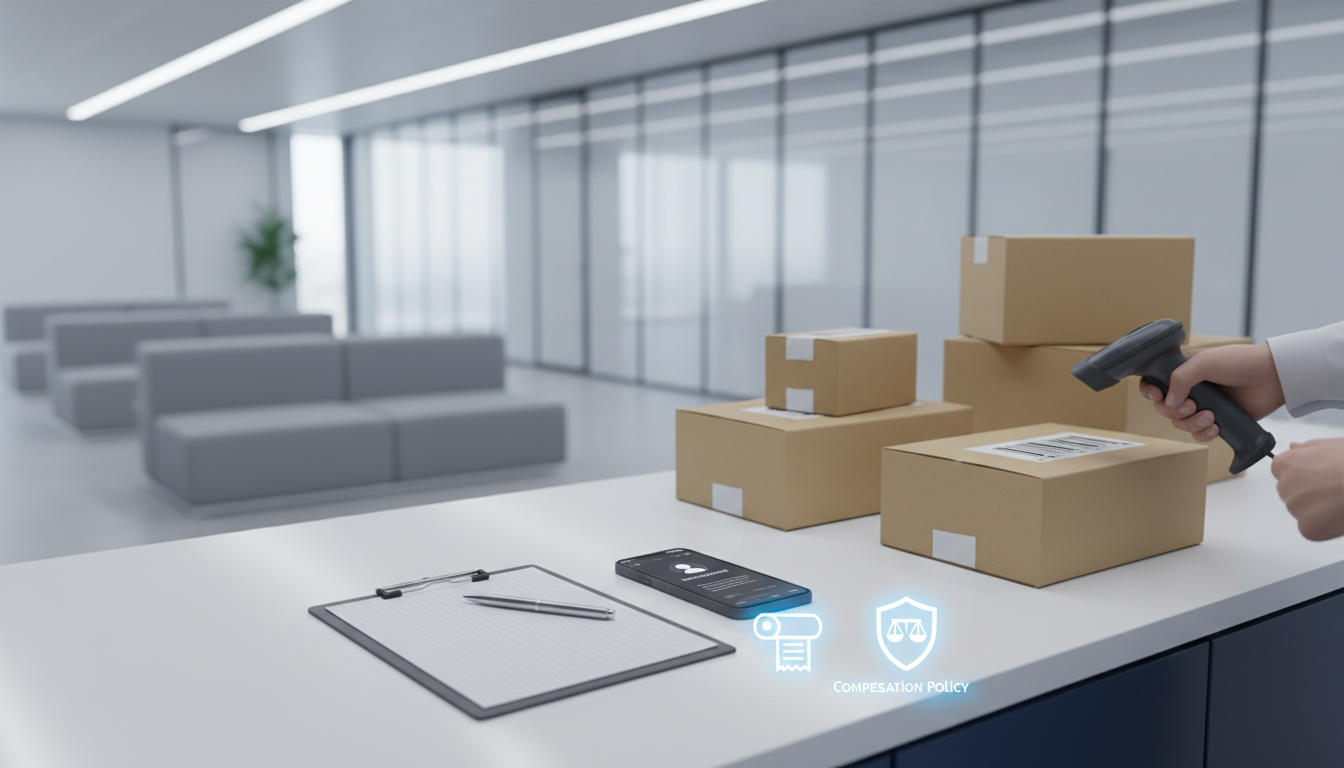 快递驿站代收包裹丢失、错领、冒领怎么处理：入库扫码清单＋取件身份核验记录＋赔付标准告知书把责任边界写清