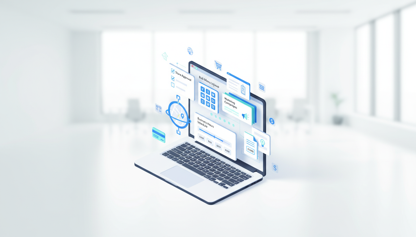 饿了么商家版后台从0到1配置：门店开店审核、菜品批量导入、配送范围与营业时段设置、营销活动搭建及账单对账下载指南