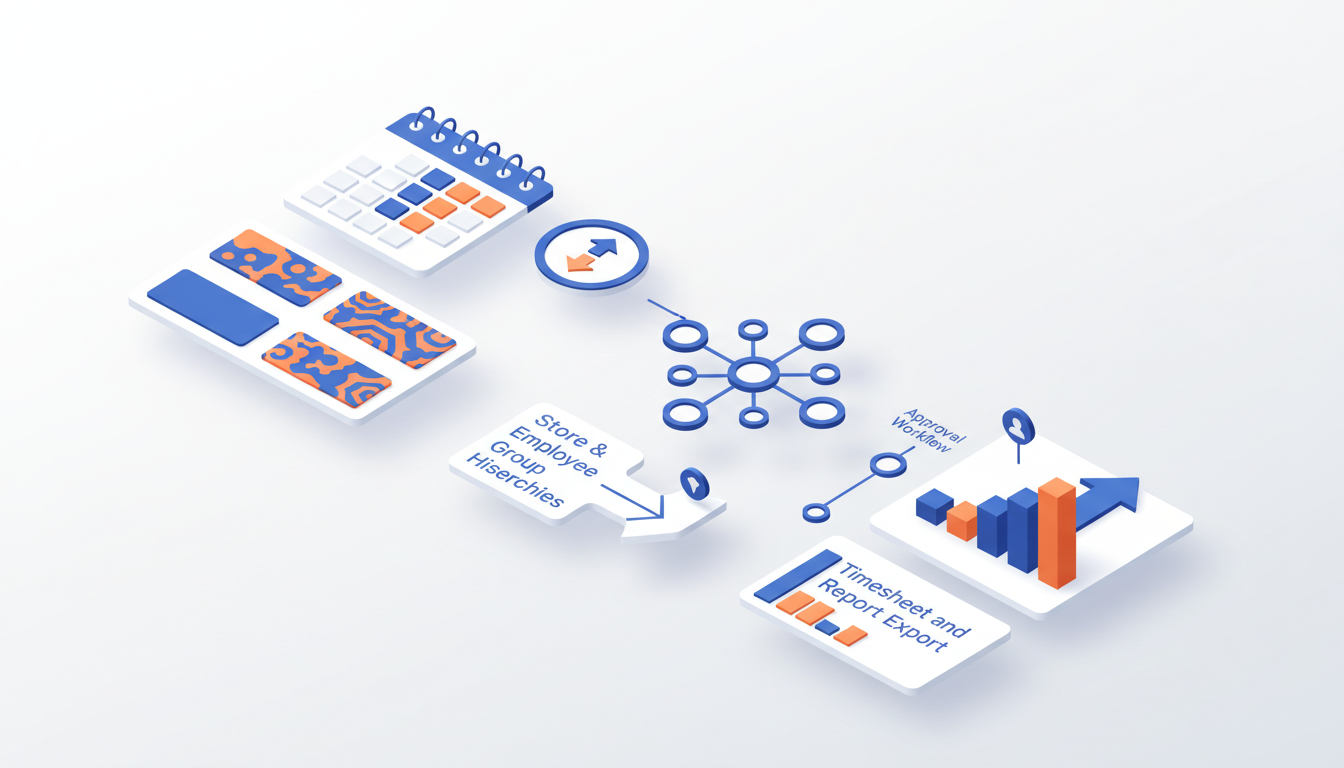 钉钉考勤+智能排班如何落地连锁门店？班次模板配置、门店/员工分组、异常补卡审批与工时汇总报表导出教程