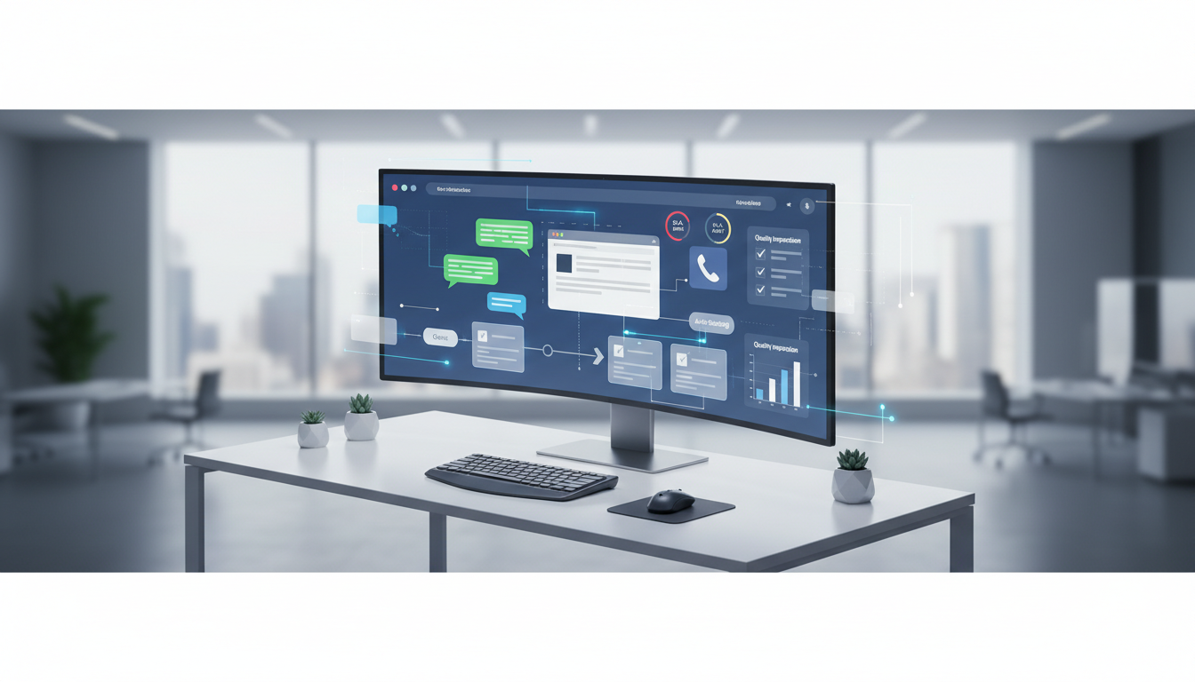 腾讯企点客服工作台如何搭建门店「全渠道接待+工单流转」体系？微信/网页/电话接入、自动分配排队、SLA超时预警与服务质检数据下载教程