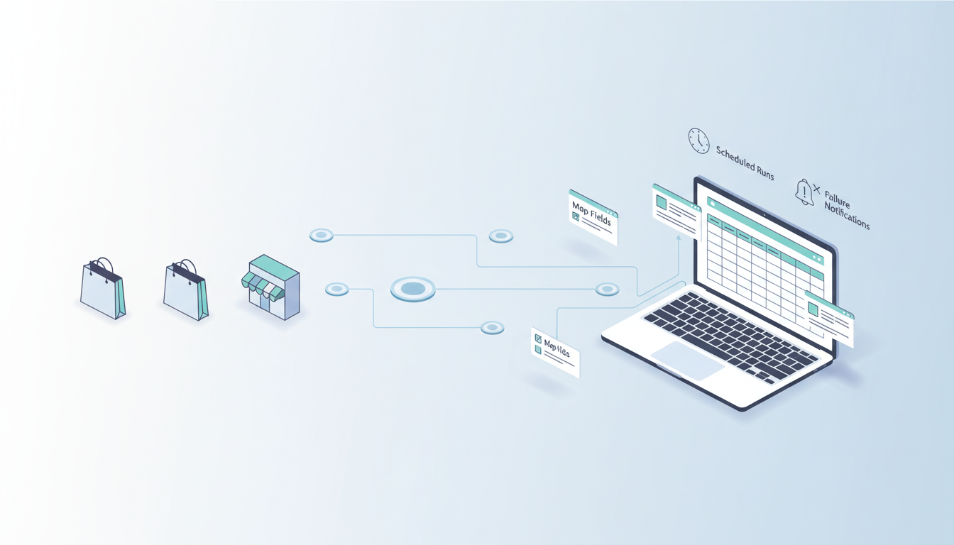 Make.com（原 Integromat）怎么做商家数据自动化：多平台订单同步到 Google 表格、字段映射、定时任务与失败告警教程