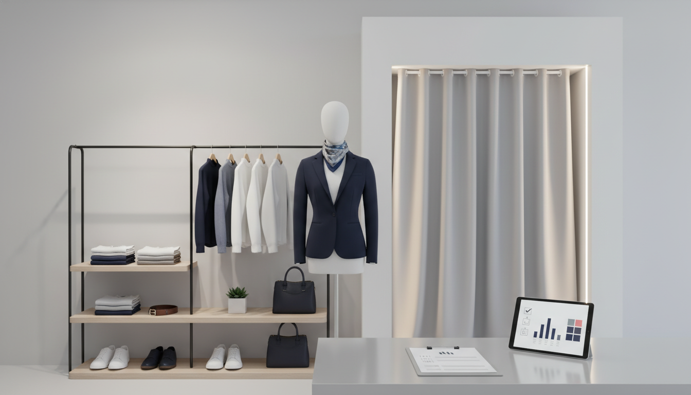 服饰鞋包门店试衣间管理指南：试穿引导话术、搭配推荐清单与尺码齐码率监控表