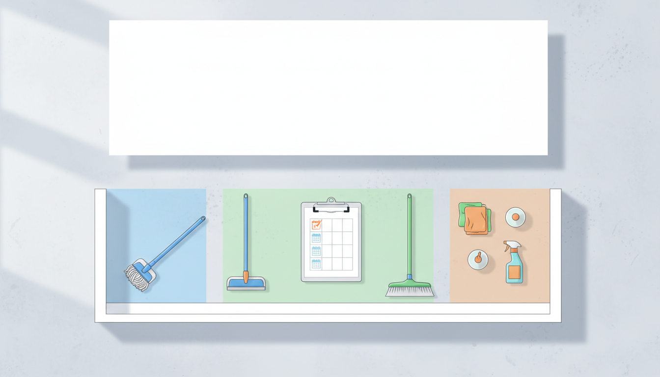 实体店卫生清洁怎么管：分区清扫标准、清洁工具色标管理与日检周检表模板