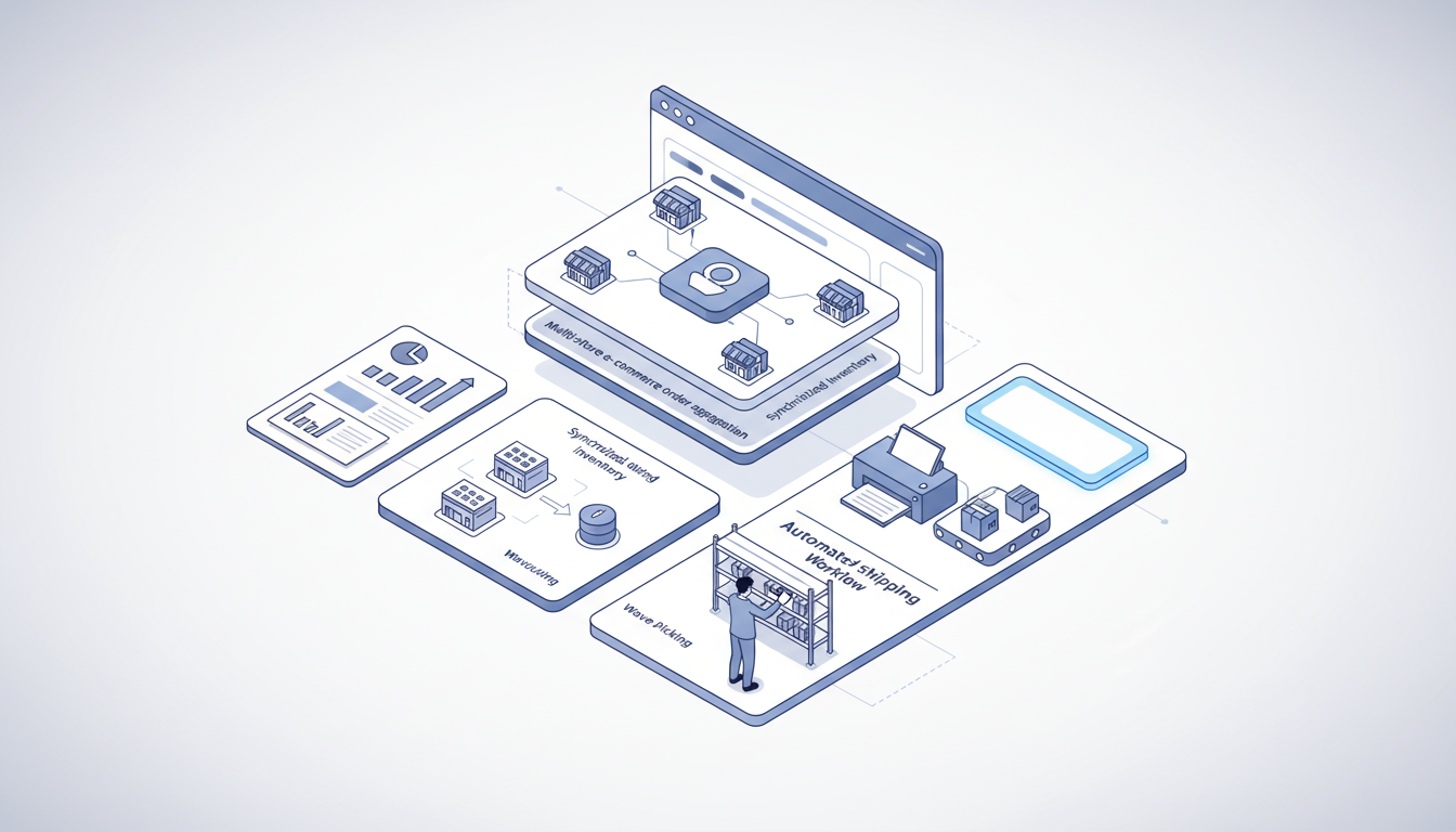 聚水潭ERP如何实现电商多店铺「订单聚合+库存同步+自动打单发货」？店铺授权、波次拣货、电子面单与财务对账报表导出教程