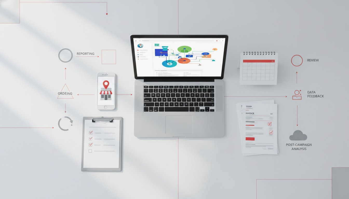 小红书「蒲公英」品牌合作人后台怎么给门店做达人探店投放？报备下单、素材审核、数据回传、费用结算与投后复盘导出教程