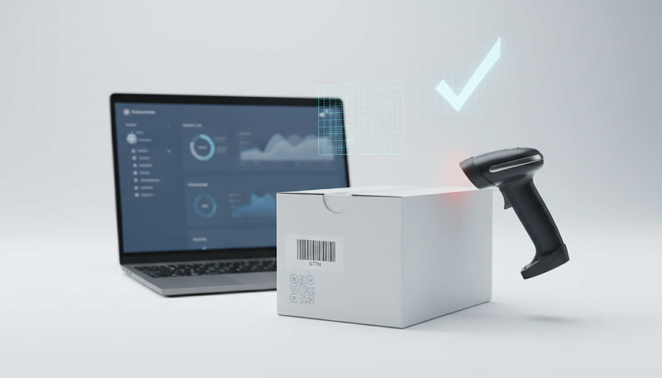 2026年主流电商启用GTIN商品条码强校验：商家如何申请GS1编码、批量匹配SKU并避免上架被驳回？