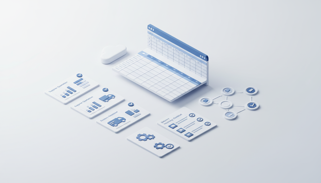 飞书多维表格怎么为商家搭建「供应商报价比价+采购审批+到货验收+对账结算」流程？字段设计、权限分级与自动化通知教程