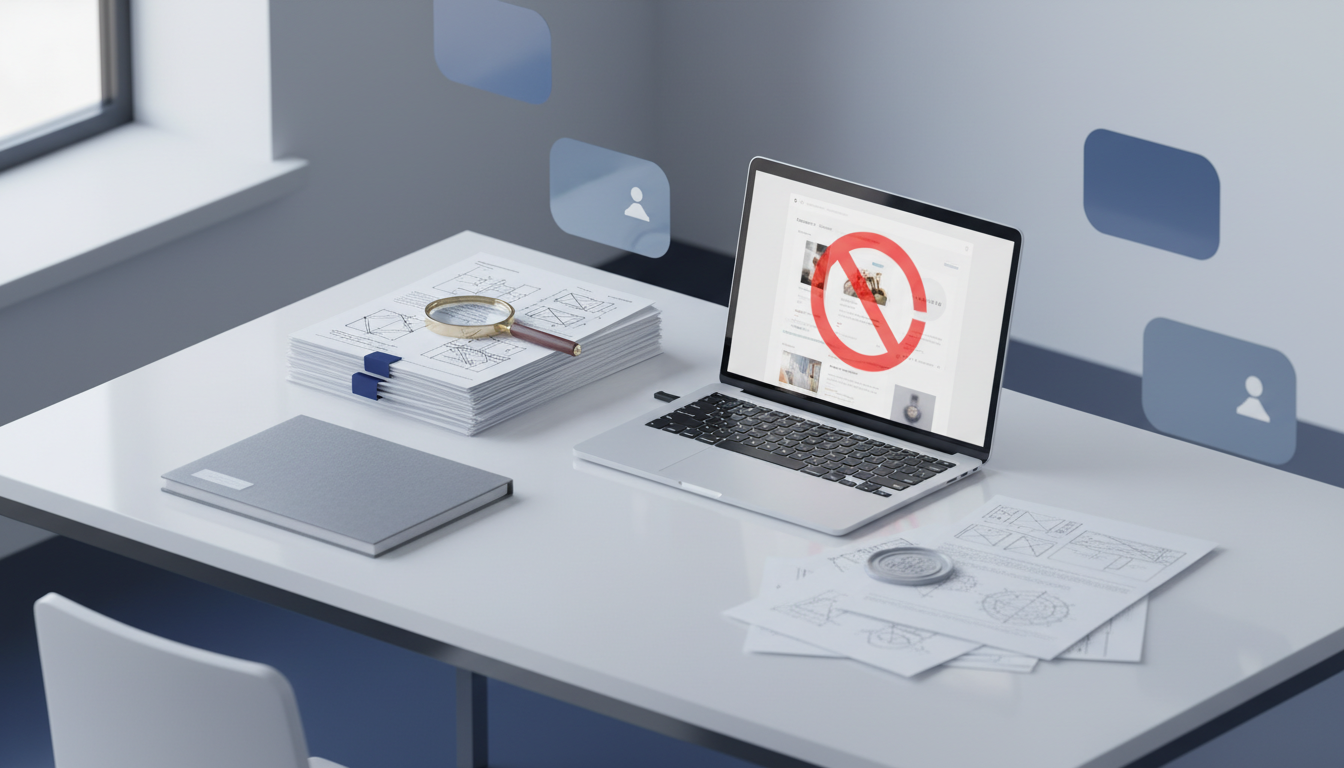 同行发起外观专利侵权投诉后商品被强制移除怎么办：专利/现有设计检索＋无效宣告证据包＋平台反通知提交流程