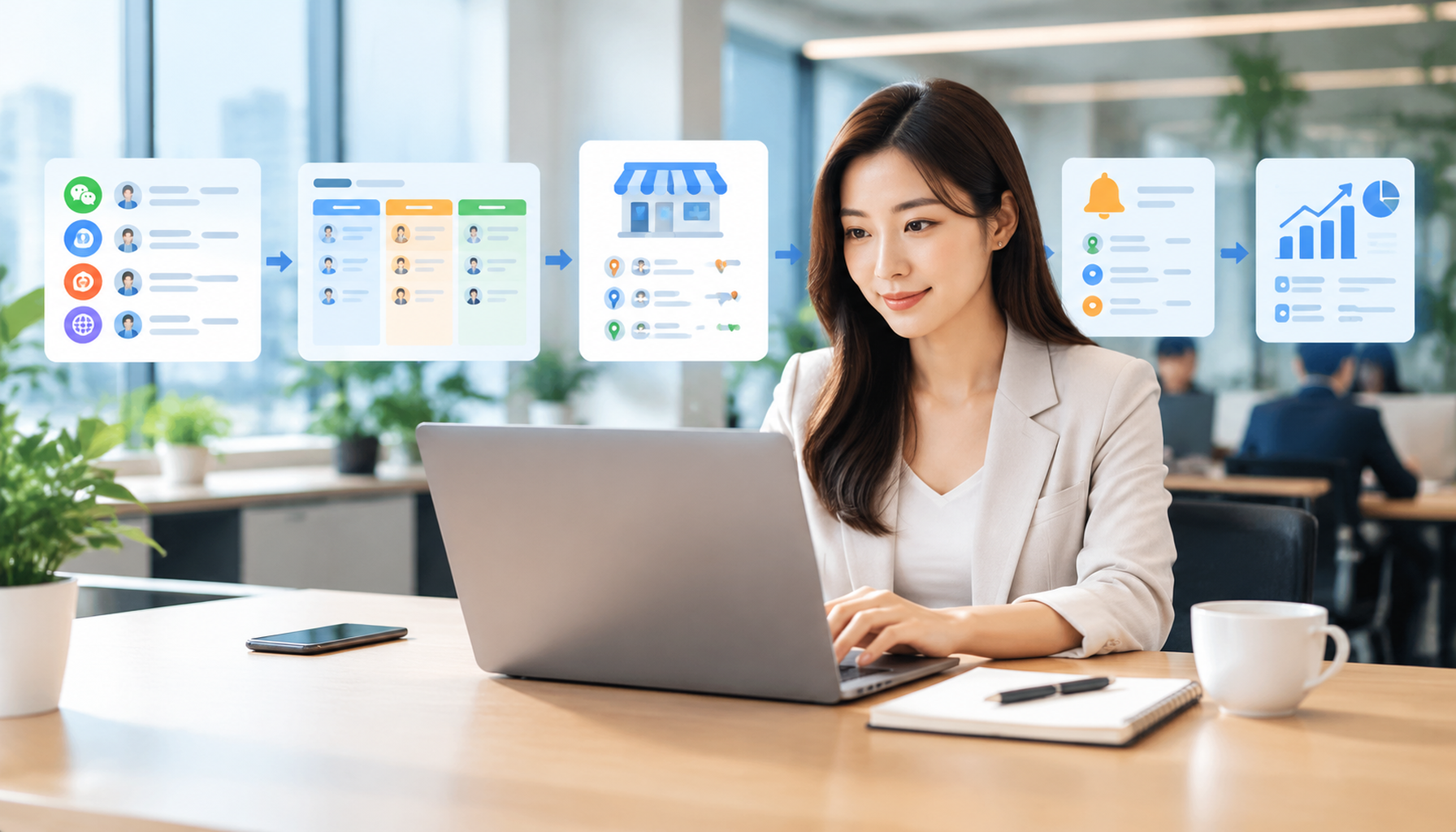 纷享销客 CRM 商家线索管理教程：多渠道客户导入、销售跟进阶段、门店归属分配、回访提醒与成交转化报表设置步骤