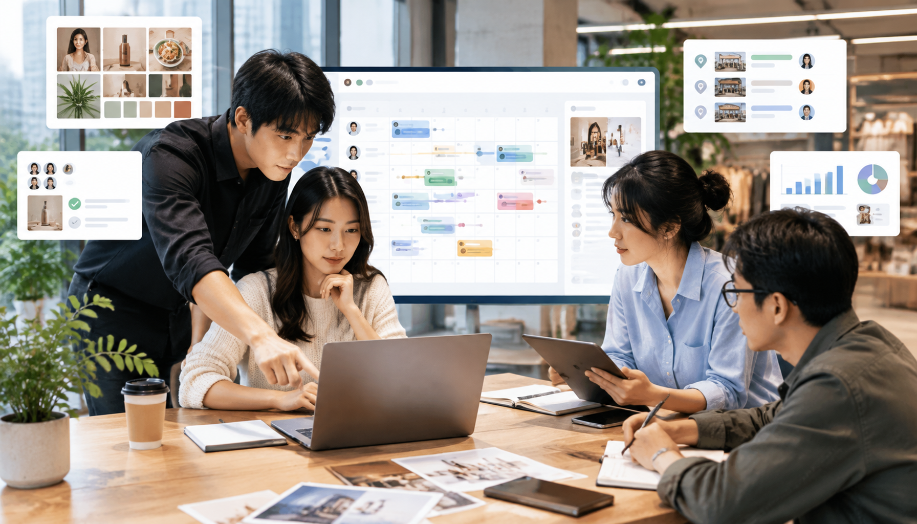 Notion 怎么搭建商家内容排期与营销活动协作看板？选题日历、素材审批、门店任务分派与复盘数据归档教程