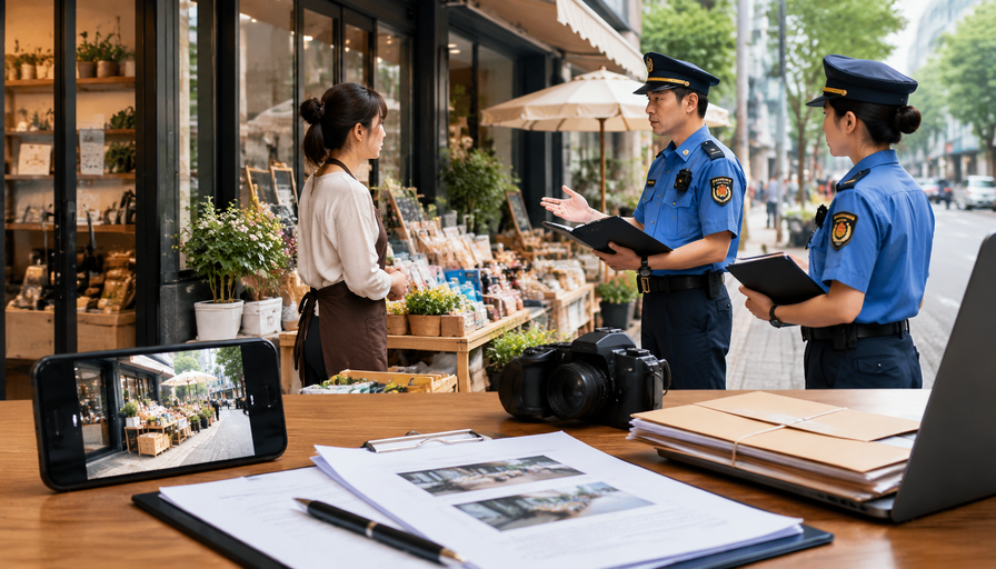 小店门口外摆商品被城管认定占道经营并罚款怎么办：外摆区域申请流程＋现场取证材料＋行政处罚申辩案例复盘